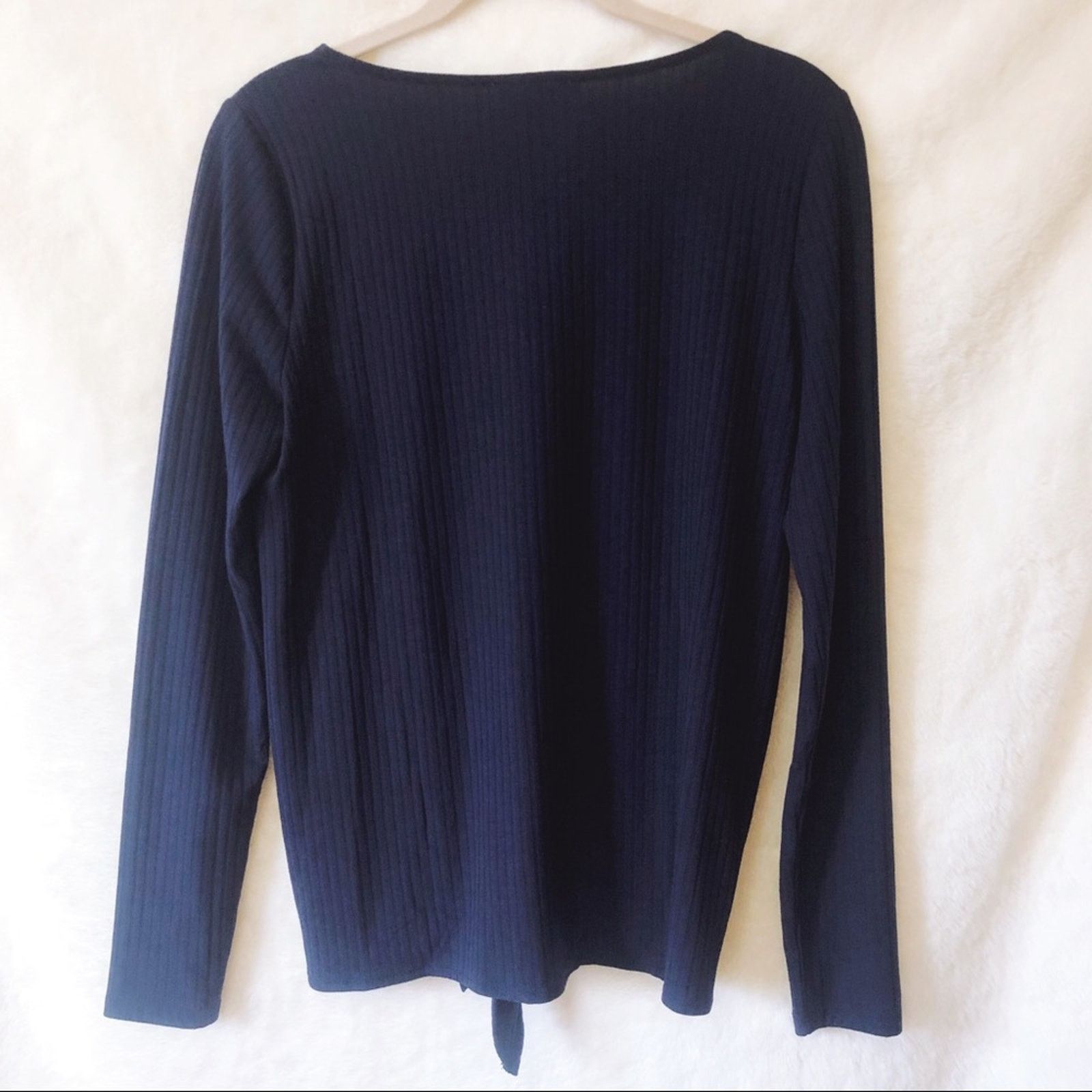 Loft LOFT Blue Button Tie Hem Long Sleeve Shirt Size XS / US 0-2 / IT 36-38 - 11 Thumbnail