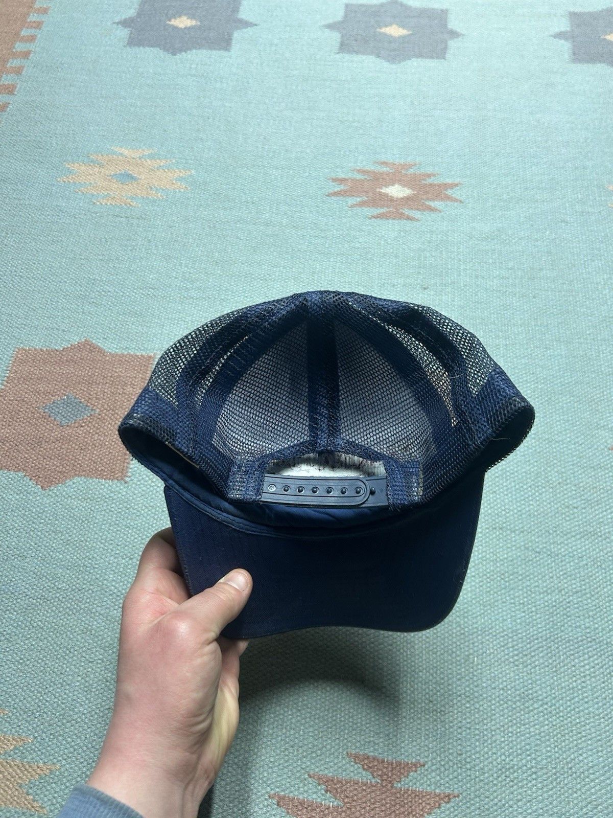 Vintage Vtg SnapBack hat Mackinac island Michigan embroidered blue Size ONE SIZE - 4 Thumbnail