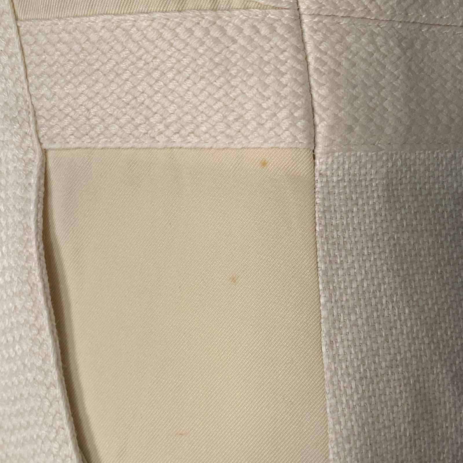 Akris AKRIS Size 10 Cream Cotton Textured Sleeveless Dress Size L / US 10 / IT 46 - 7 Thumbnail