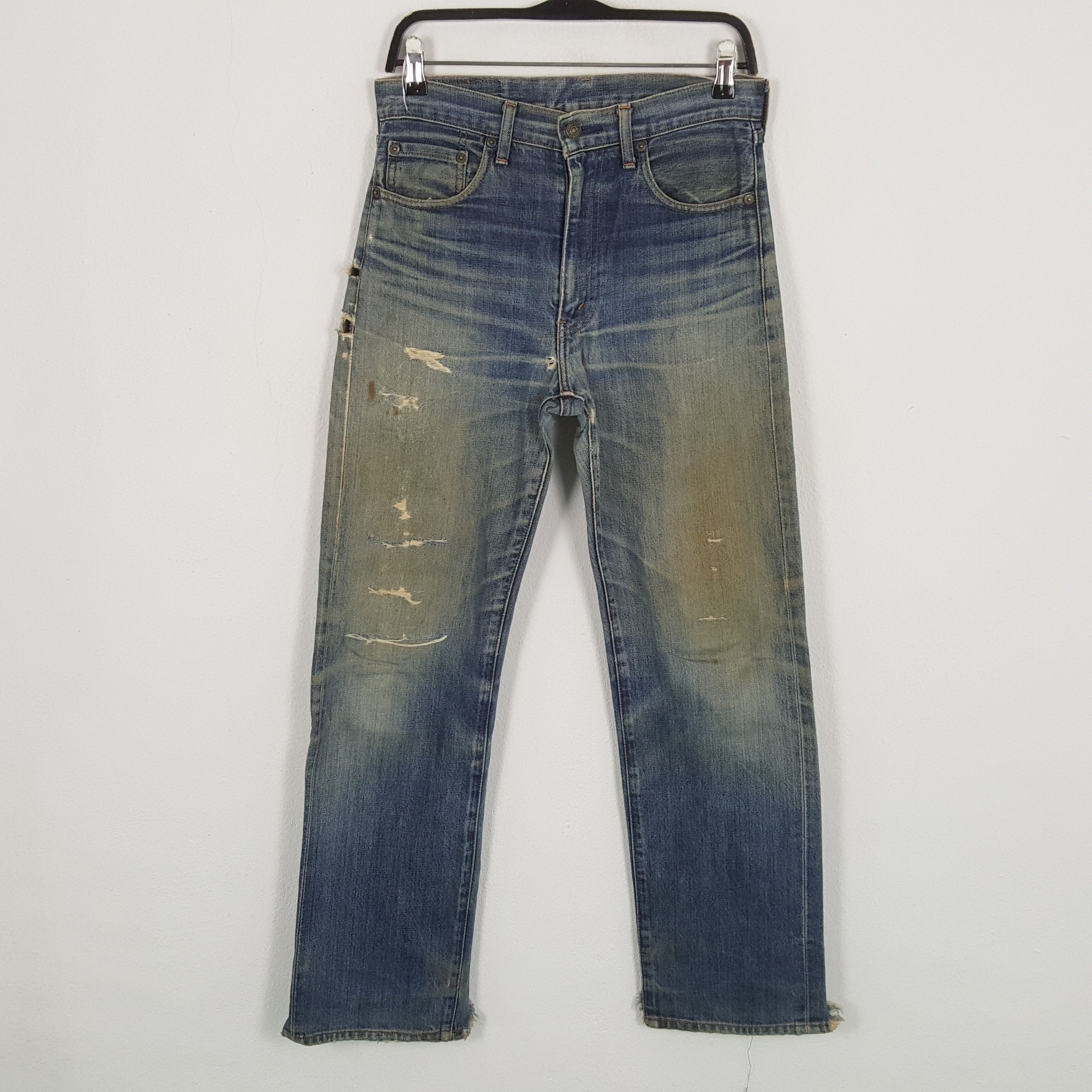 Levi's × Vintage LEVI'S Distressed Jeans Daily Streetwear Style Size US 29 - 1 Thumbnail