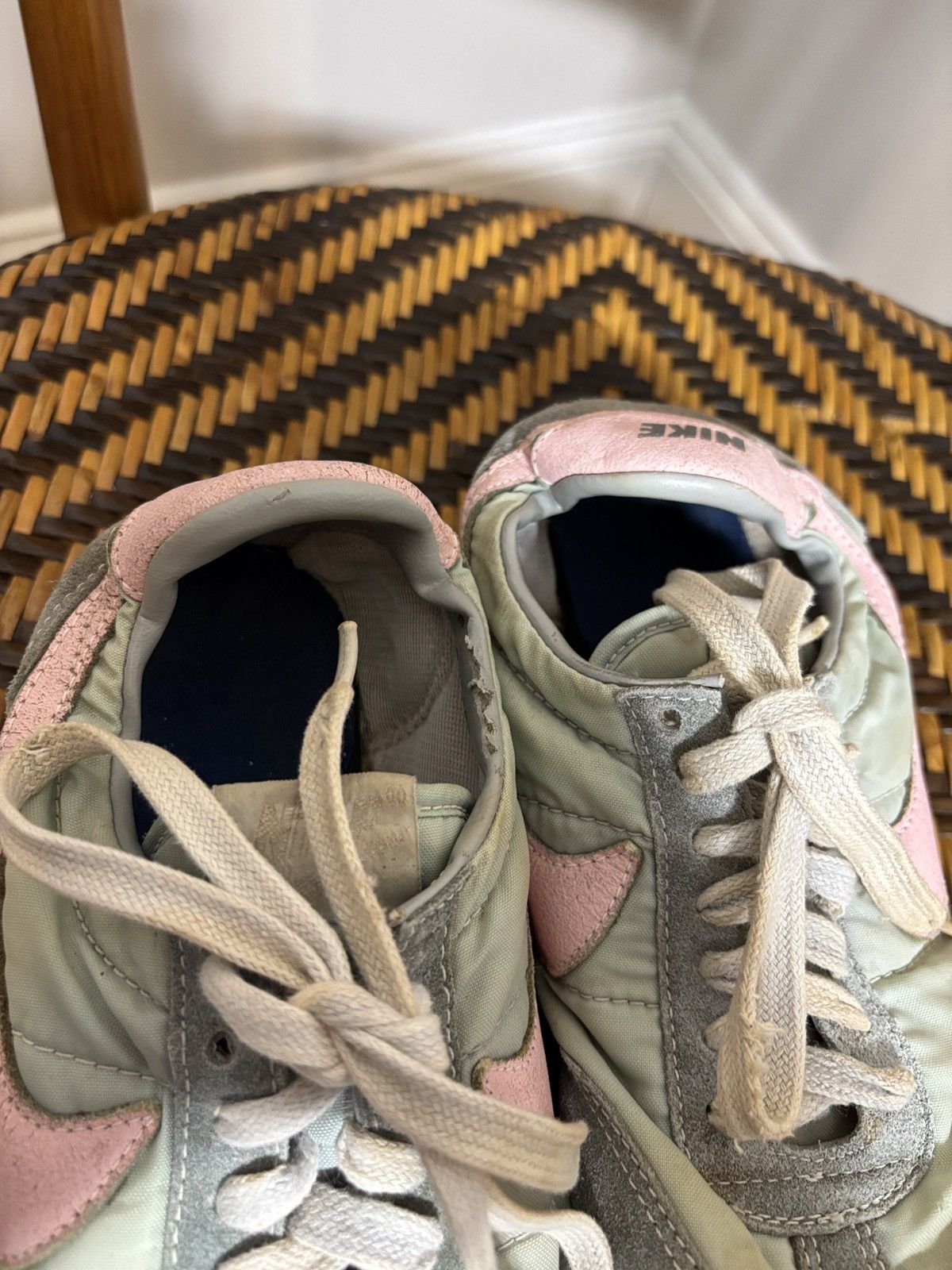 Nike Vintage 80s Nike Running Shoes Pink Green Size 8 Size US 8 / IT 38 - 8 Thumbnail