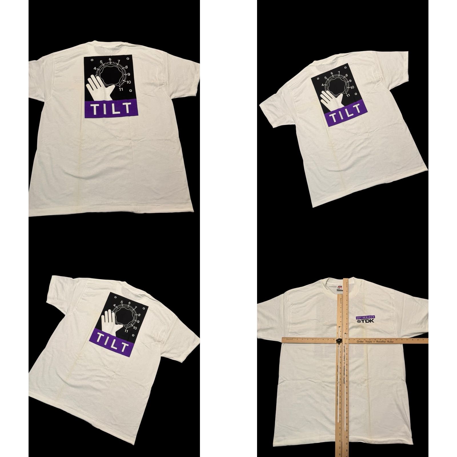 Anvil VINTAGE 90's TDK Electronics Cassette Tape Spinal Tap Single Stitch XL Tee Shirt Mens Size US XL / EU 56 / 4 - 8 Thumbnail