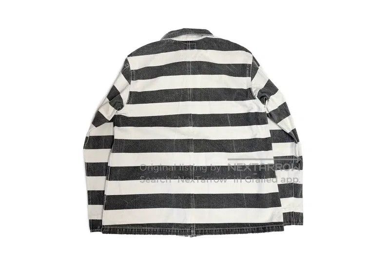 Neighborhood Neighborhood Black and white striped work jacket Size US L / EU 52-54 / 3 - 2 Thumbnail