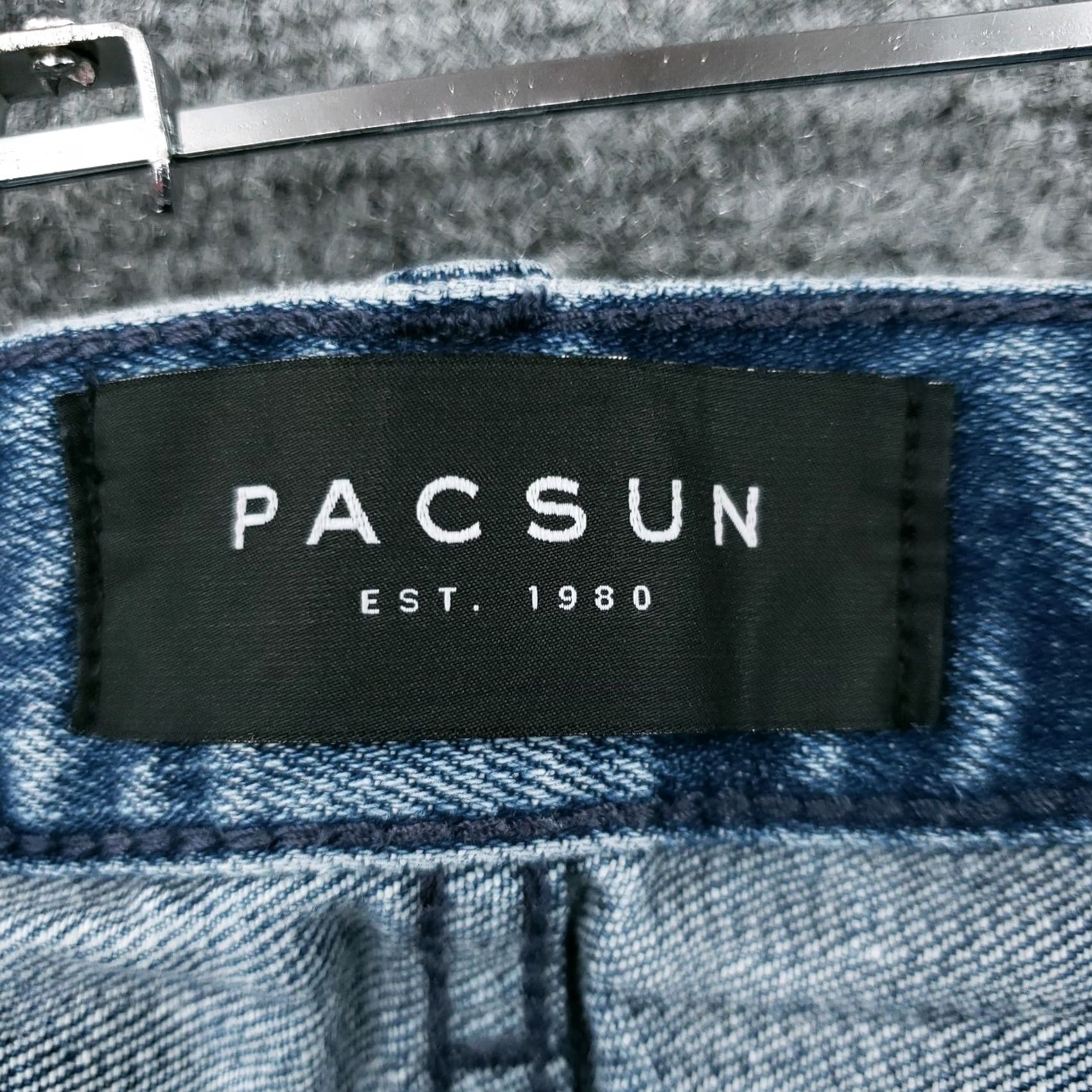 Pacsun PacSun Jeans Mens 29X30 Low Rise Skinny Leg Distressed Stone Wash Blue Denim Size US 30 / EU 46 - 3 Thumbnail