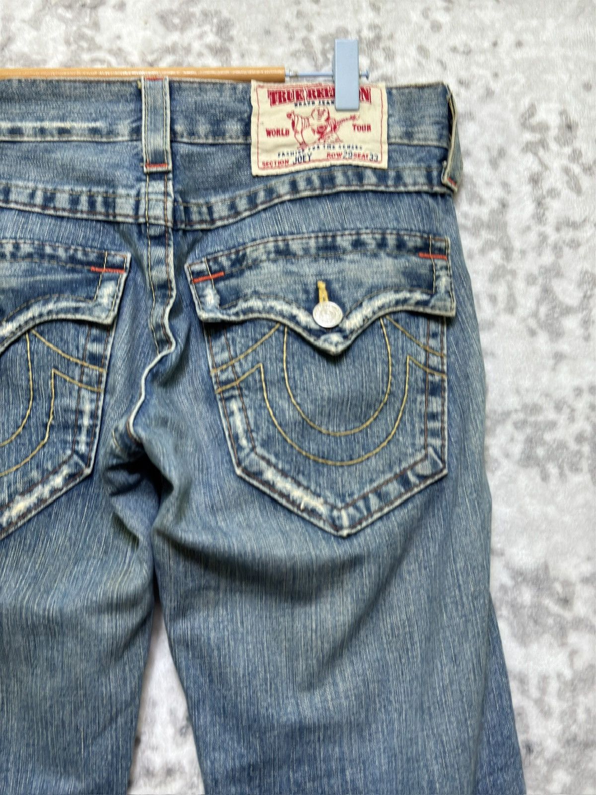 True Religion True Religion Joey Flare Denim Jeans Light Blue Distressed Size US 32 / EU 48 - 11 Thumbnail