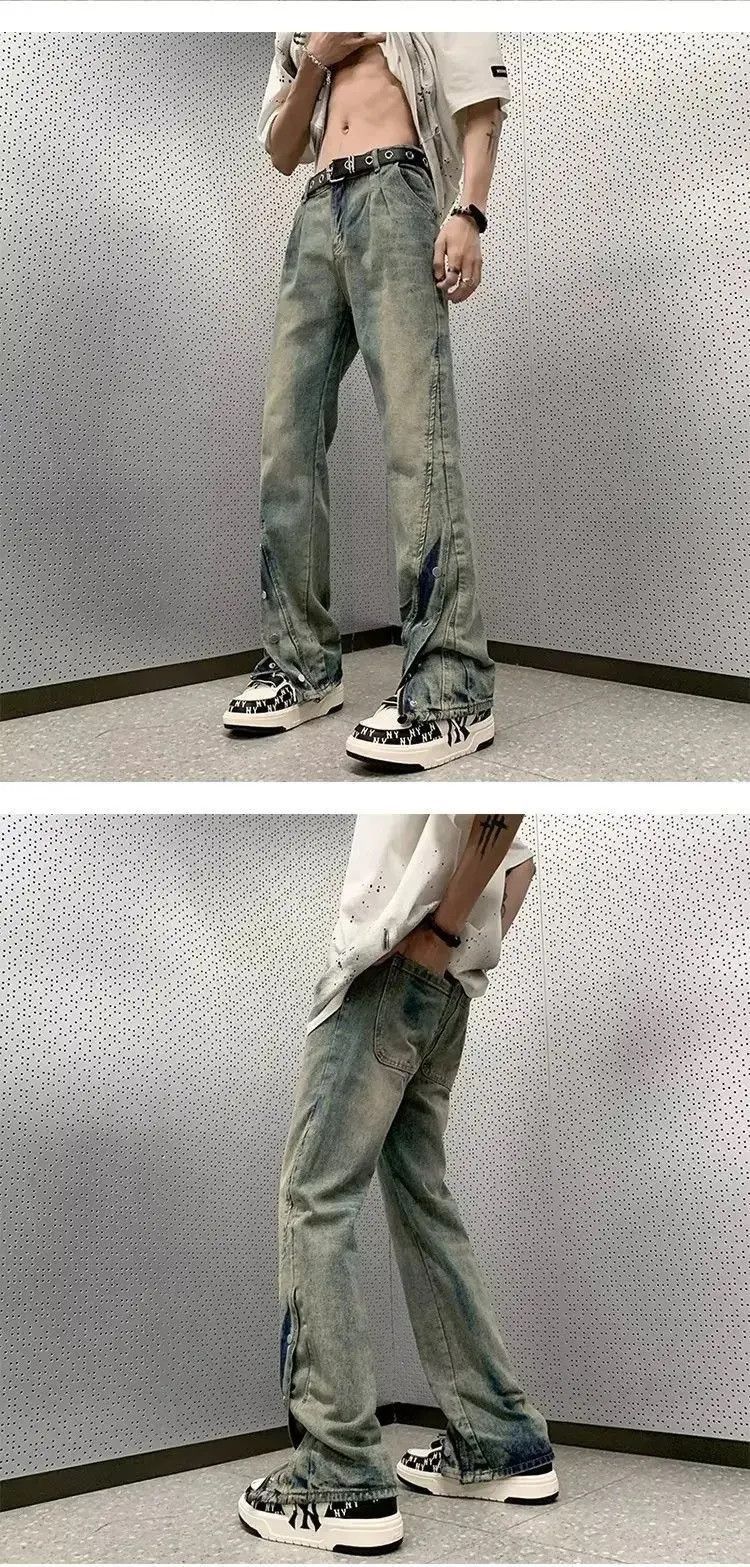 Japanese Brand Streetwear Baggy Flared Jeans Size US 32 / EU 48 - 5 Thumbnail