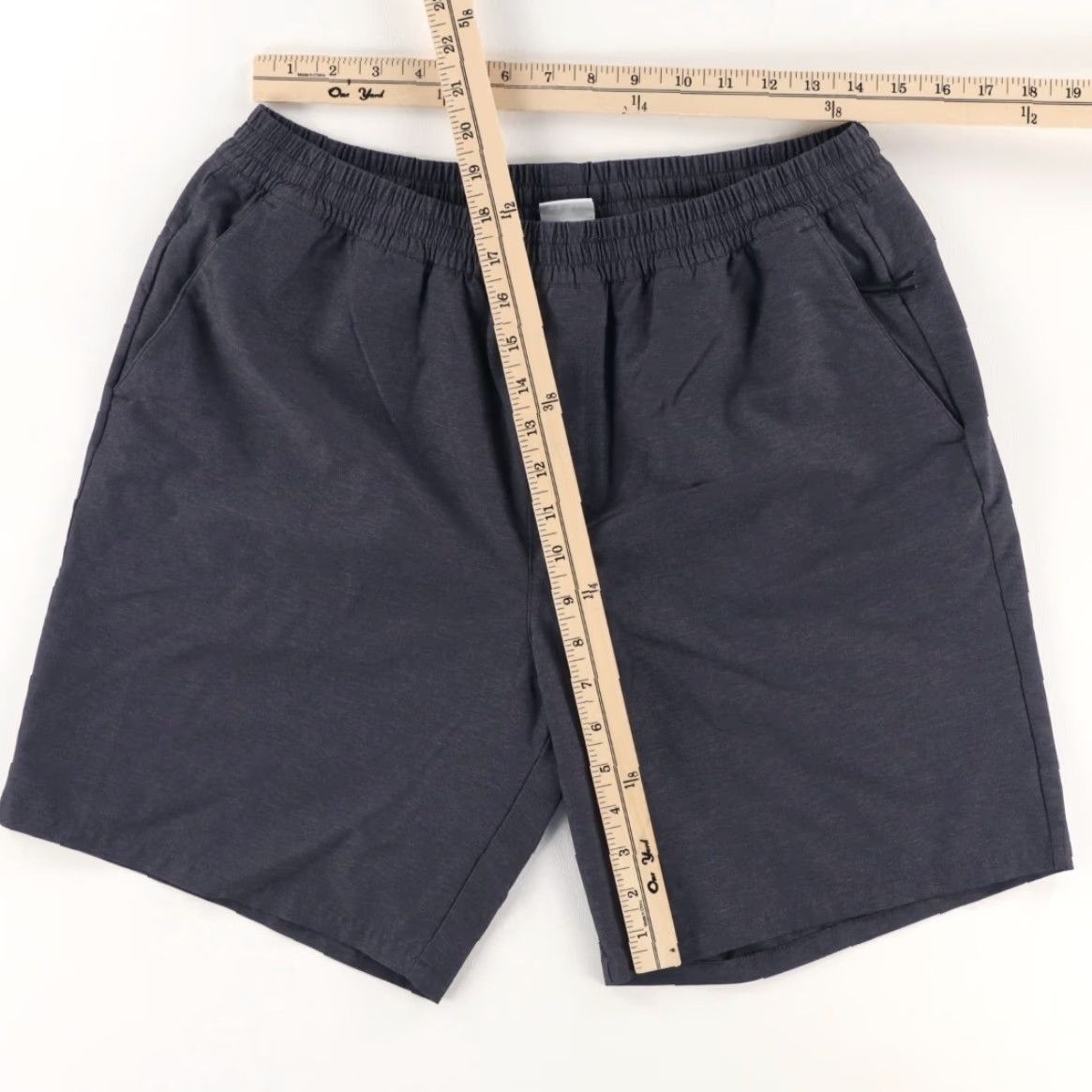 Vintage Hill City High Stretch Active Athletic Shorts Charcoal Heather L Size US 33 - 3 Thumbnail