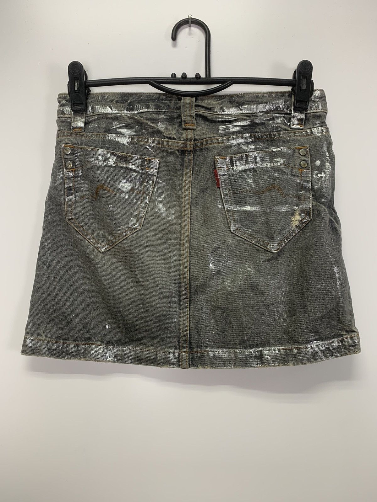 Japanese Brand Rivet & Blue Distress Short Skirt Size 28" / US 6 / IT 42 - 6 Thumbnail