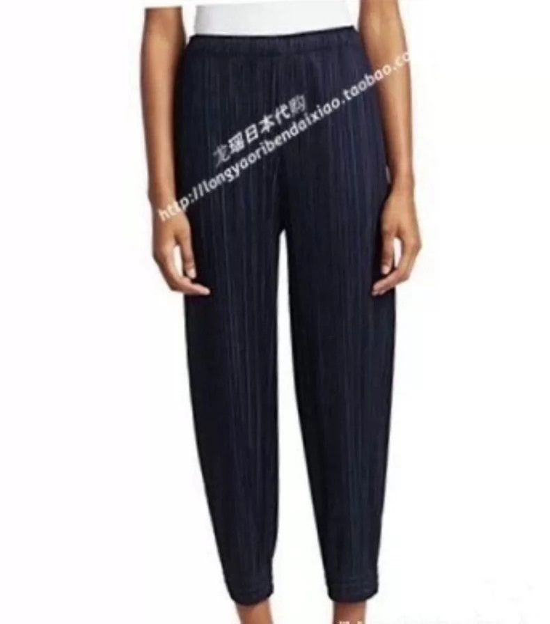 Issey Miyake issey miyake size:4 Navy blue trousers 2506-Nextarrow Size US 26 / EU 42 - 1 Thumbnail