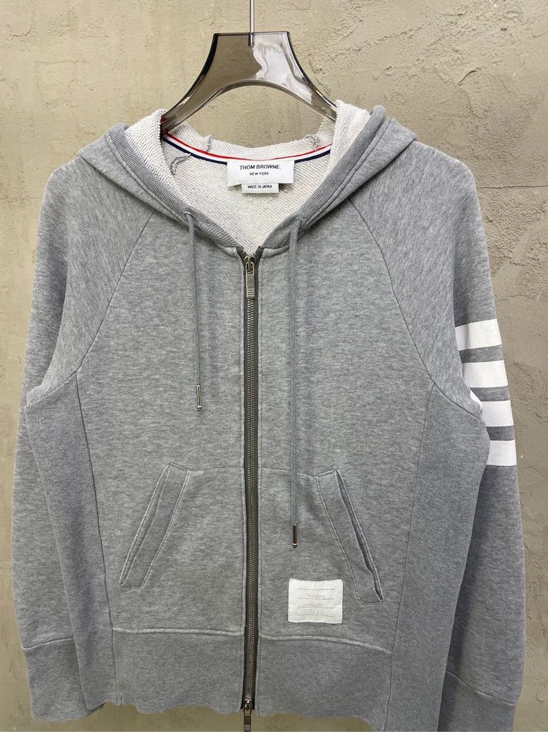Thom Browne Thom browne Gray four-striped zipper jacket 2504-Nextarrow Size US XS / EU 42 / 0 - 3 Thumbnail