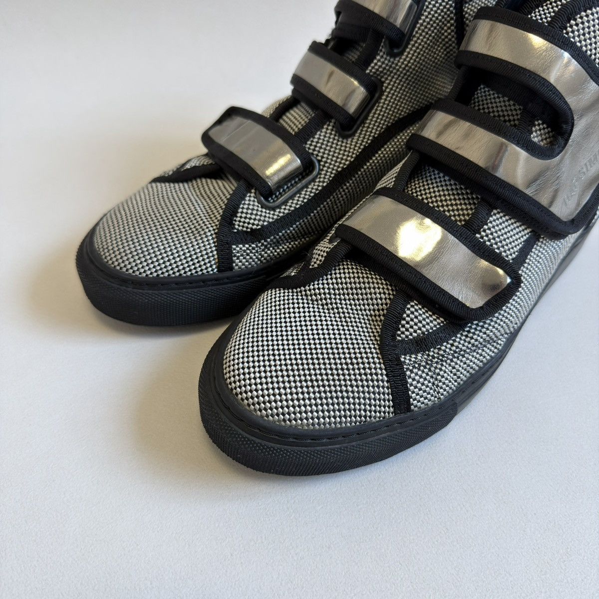 Raf Simons A/W 13 ‘Checkerboard Nylon’ Velcro Sneakers Size US 9 / EU 42 - 3 Thumbnail