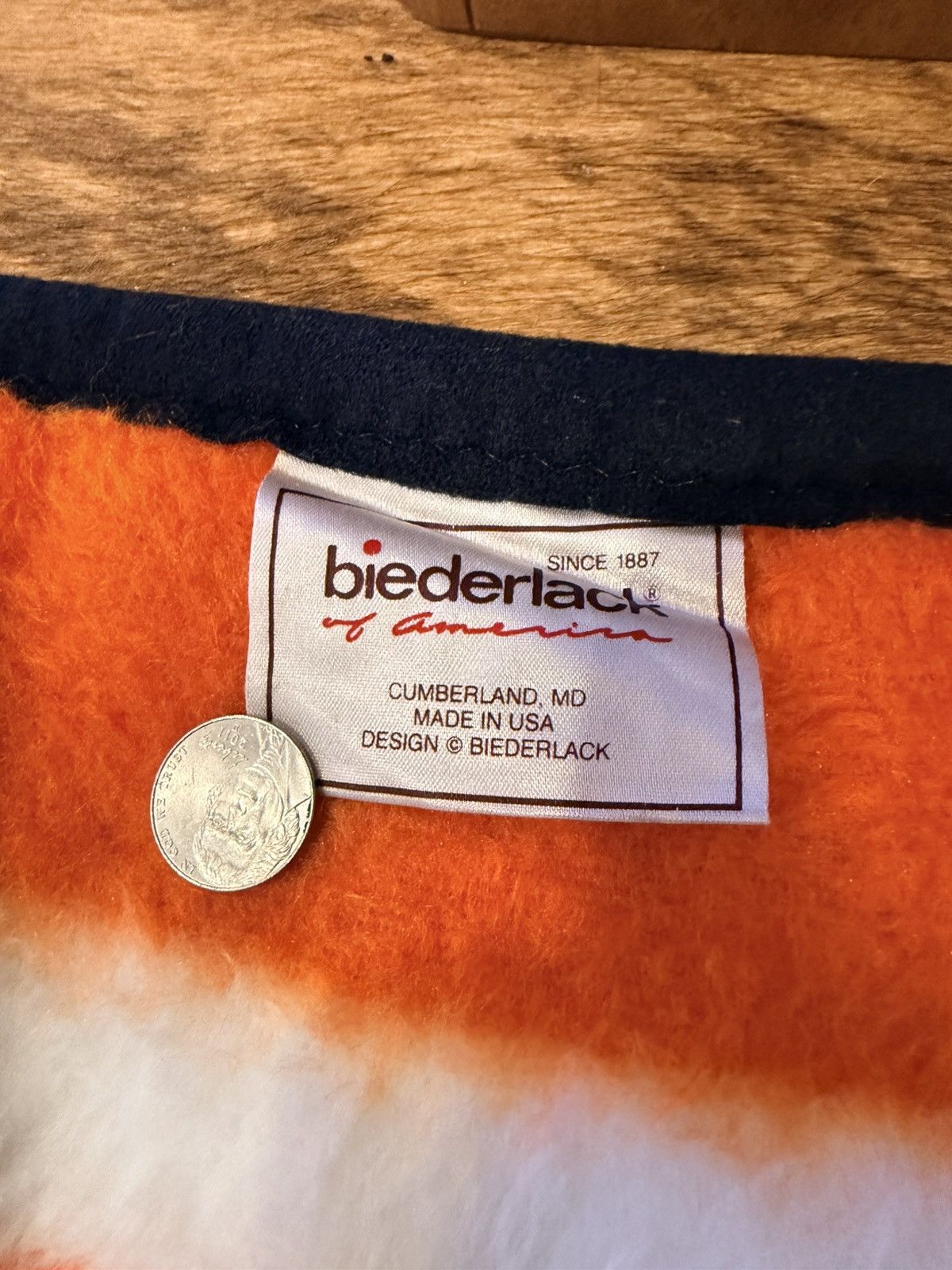 Other Vintage Biederlack NFL Chicago Bears Reversible Blanket Size ONE SIZE - 3 Thumbnail