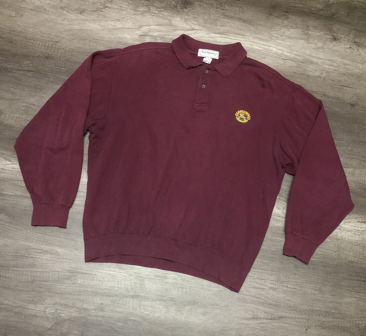Burberry × Vintage Vintage Burberrys Long Sleeve Polo Shirt Size US XL / EU 56 / 4 - 8 Thumbnail
