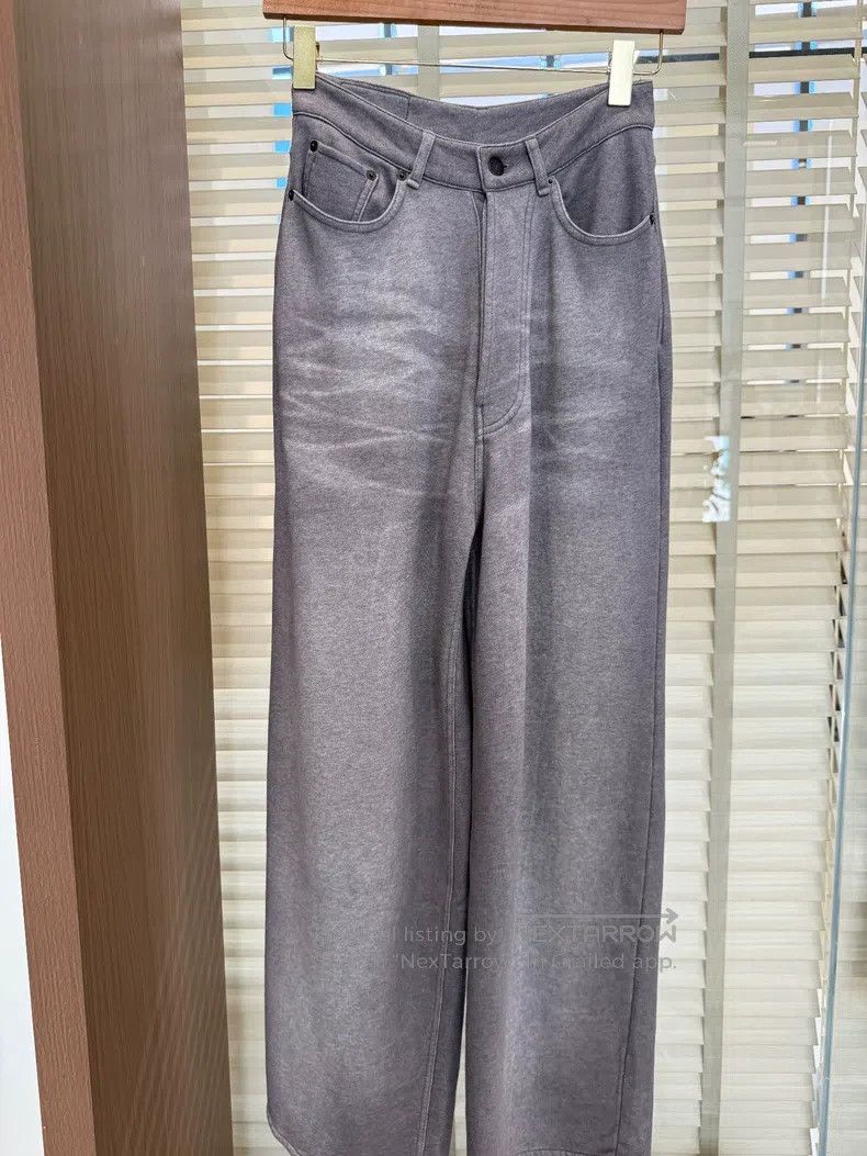 Acne Studios Acne Studios Grey high-waisted wide-leg pants Size US 28 / EU 44 - 1 Thumbnail