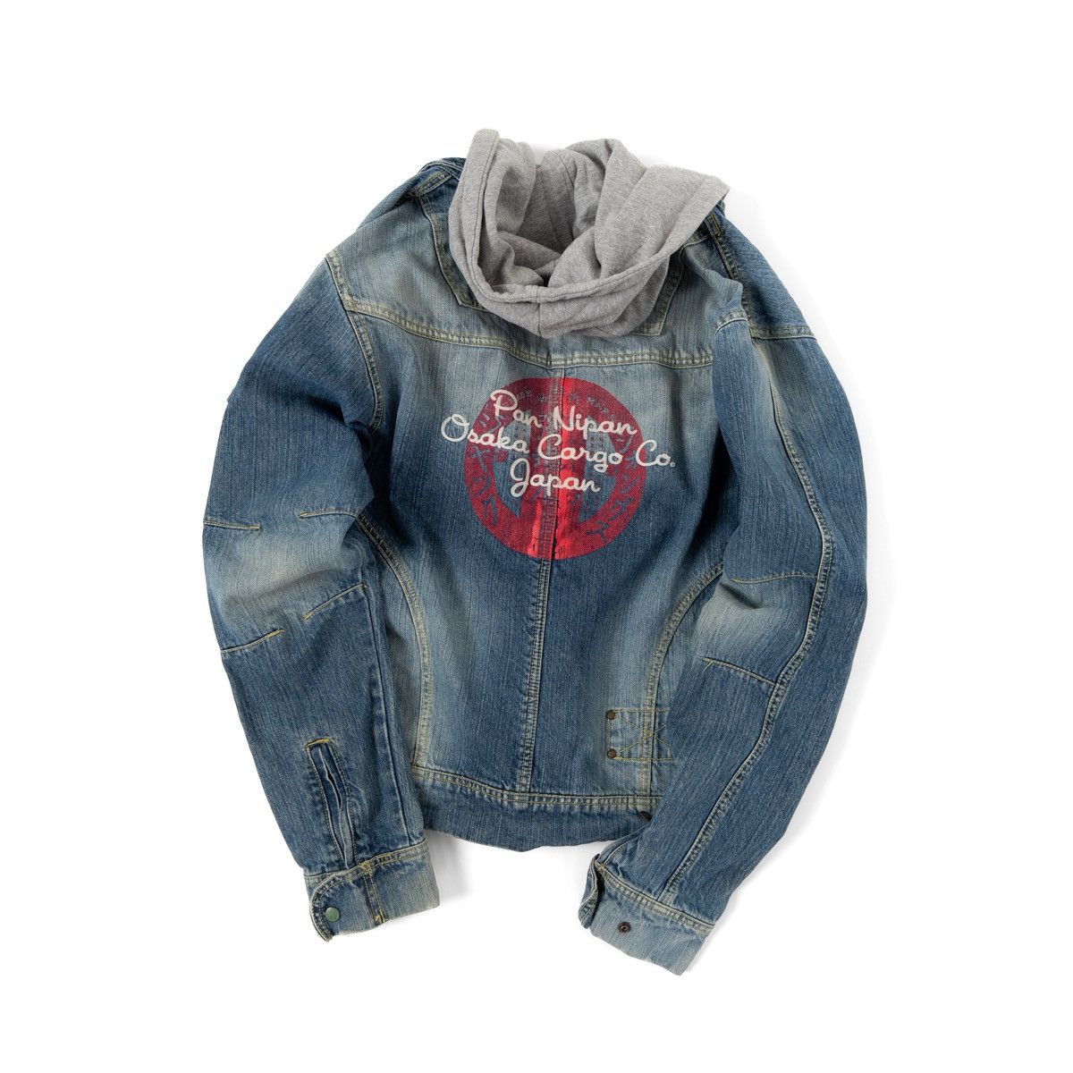 Jack & Jones Jack & Jones Mens Denim Jacket Hooded Japan Print Vintage Size US M / EU 48-50 / 2 - 4 Thumbnail