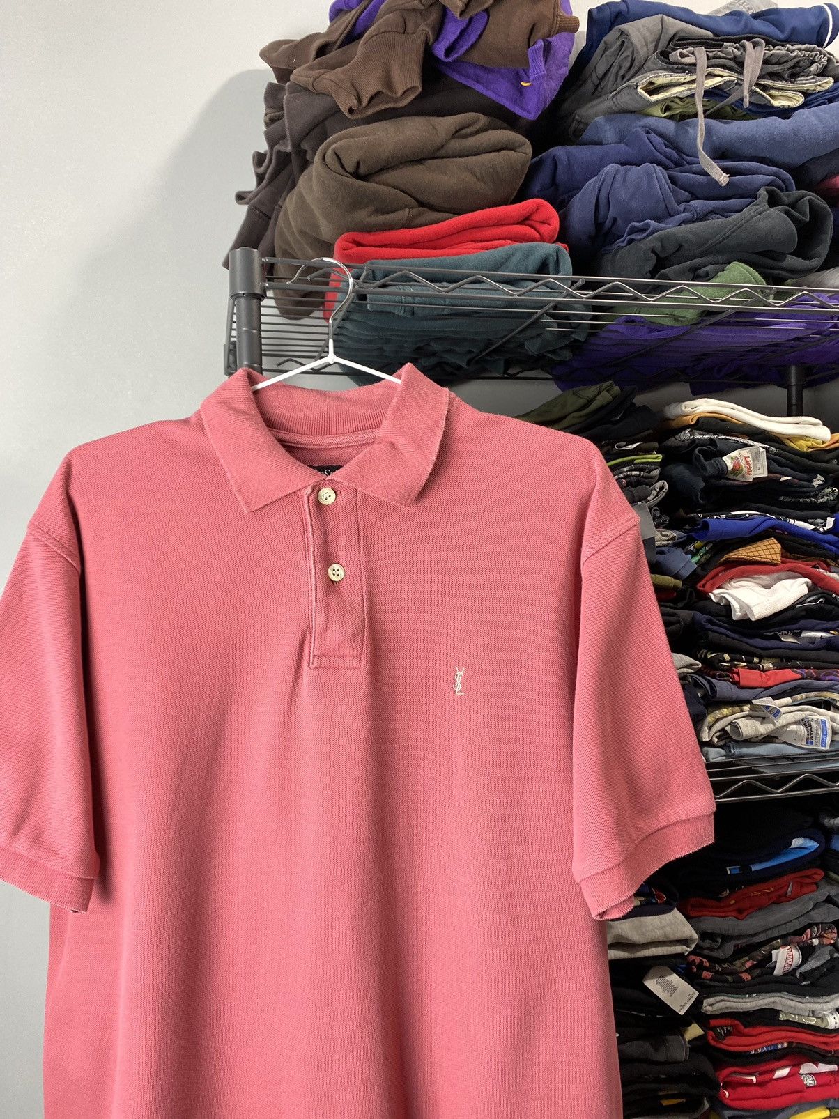 Vintage Vintage YSL Yves Saint Laurent Polo Shirt Tee Size US L / EU 52-54 / 3 - 2 Thumbnail