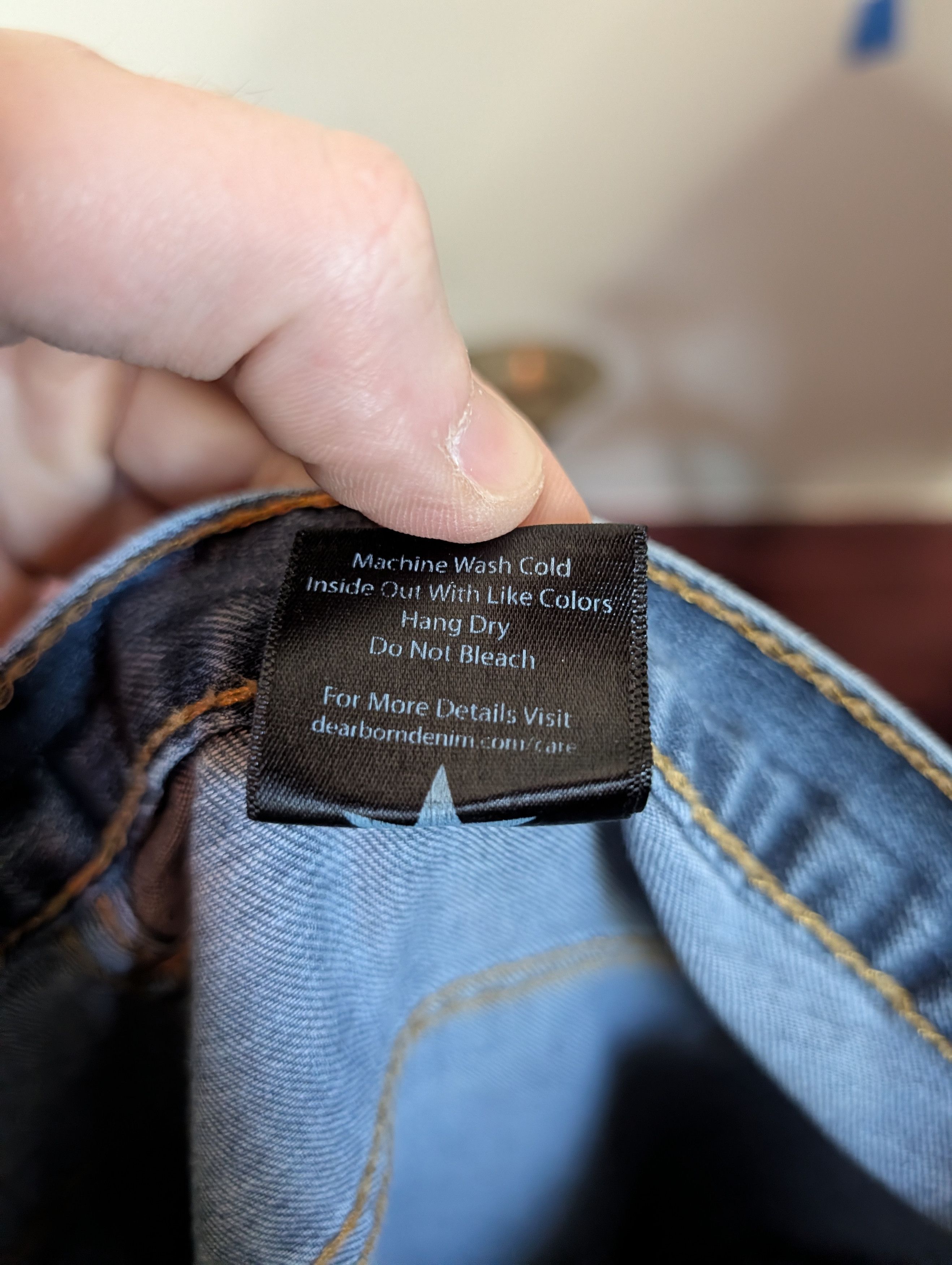 American Edition DEARBORN DENIM Blue MiUSA Slim Straight Jeans Size US 34 / EU 50 - 11 Thumbnail