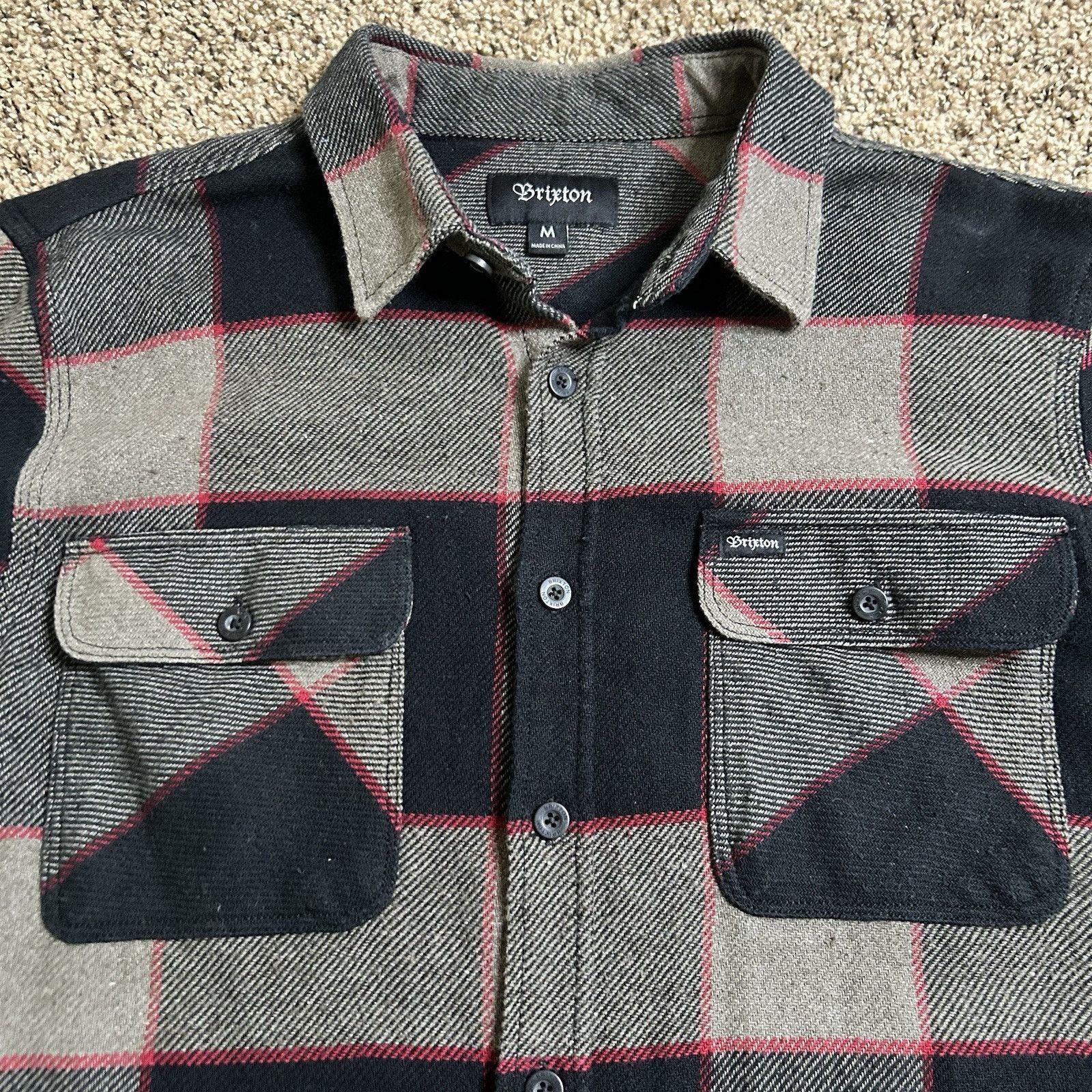 Brixton Brixton Men's Plaid Print Long Sleeve Flannel Shirt Size M Size US M / EU 48-50 / 2 - 11 Thumbnail