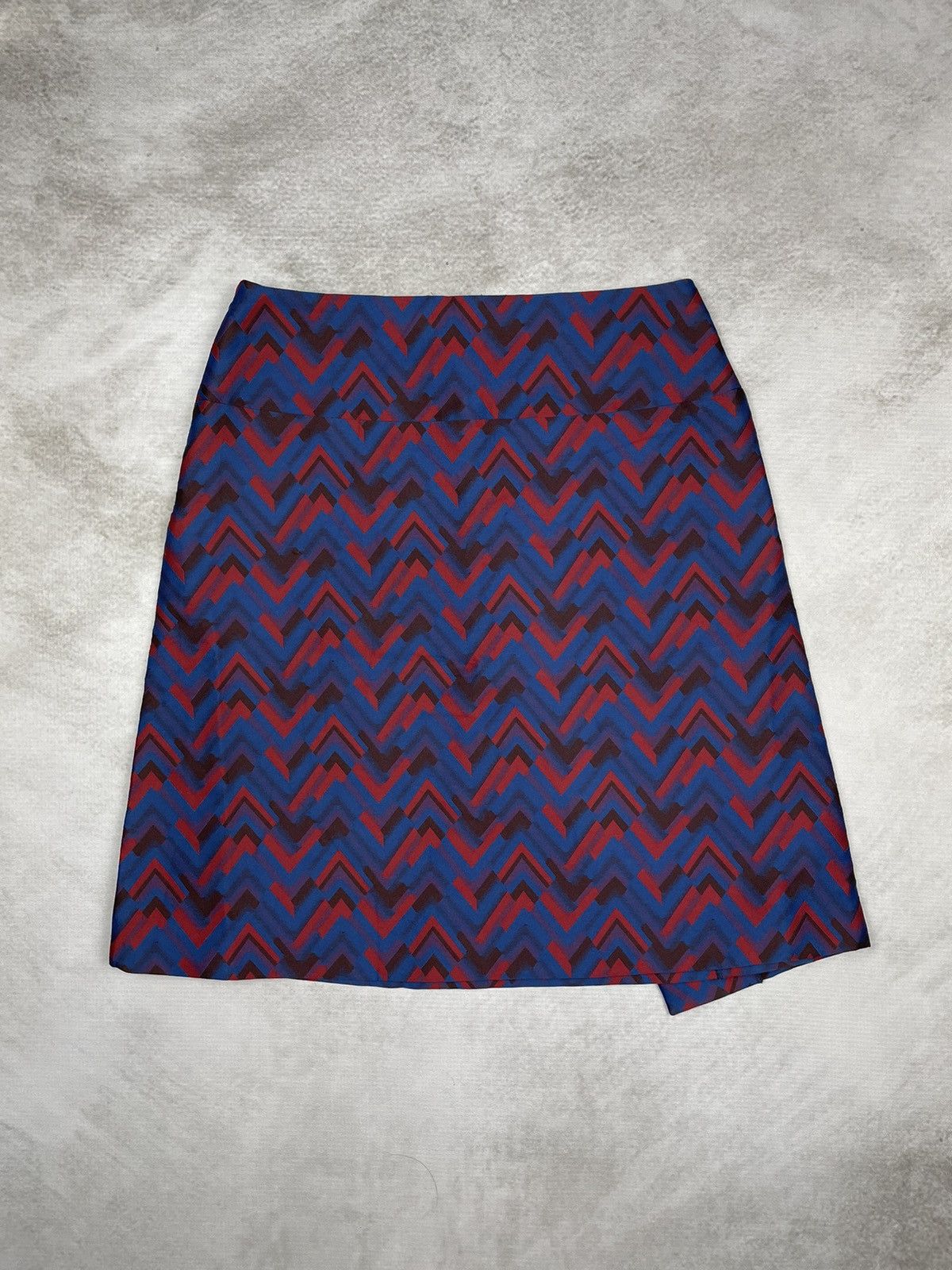 Jil Sander FW15 Jil Sander Navy Jacquard Geometric Wrap Skirt Size 27" / US 4 / IT 40 - 10 Thumbnail