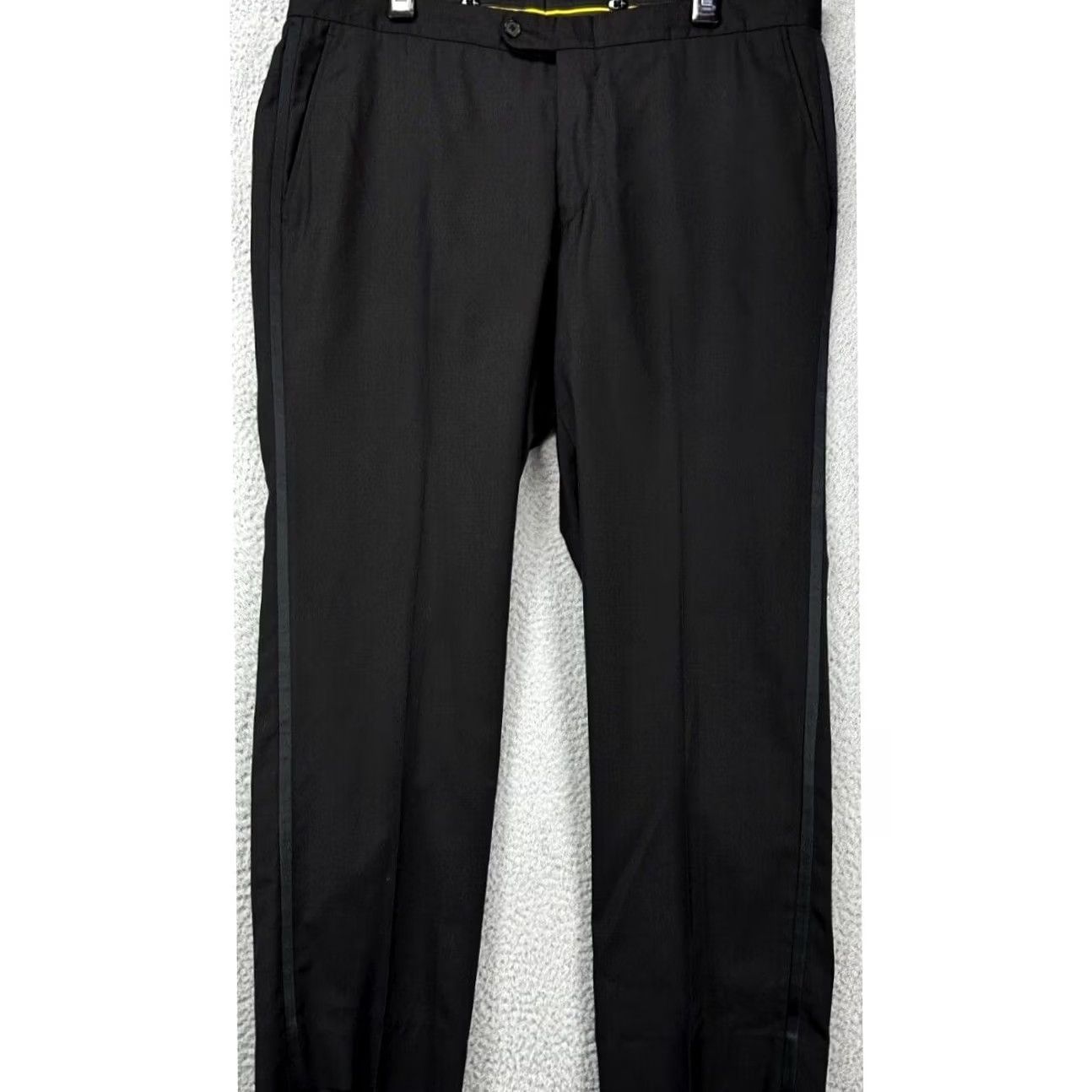 Vintage Hickey Freeman Dress Pants Mens 38 Black Wool Straight Front Pocket Flat Front Flat Front Pants Slim Size US 38 / EU 54 - 5 Thumbnail