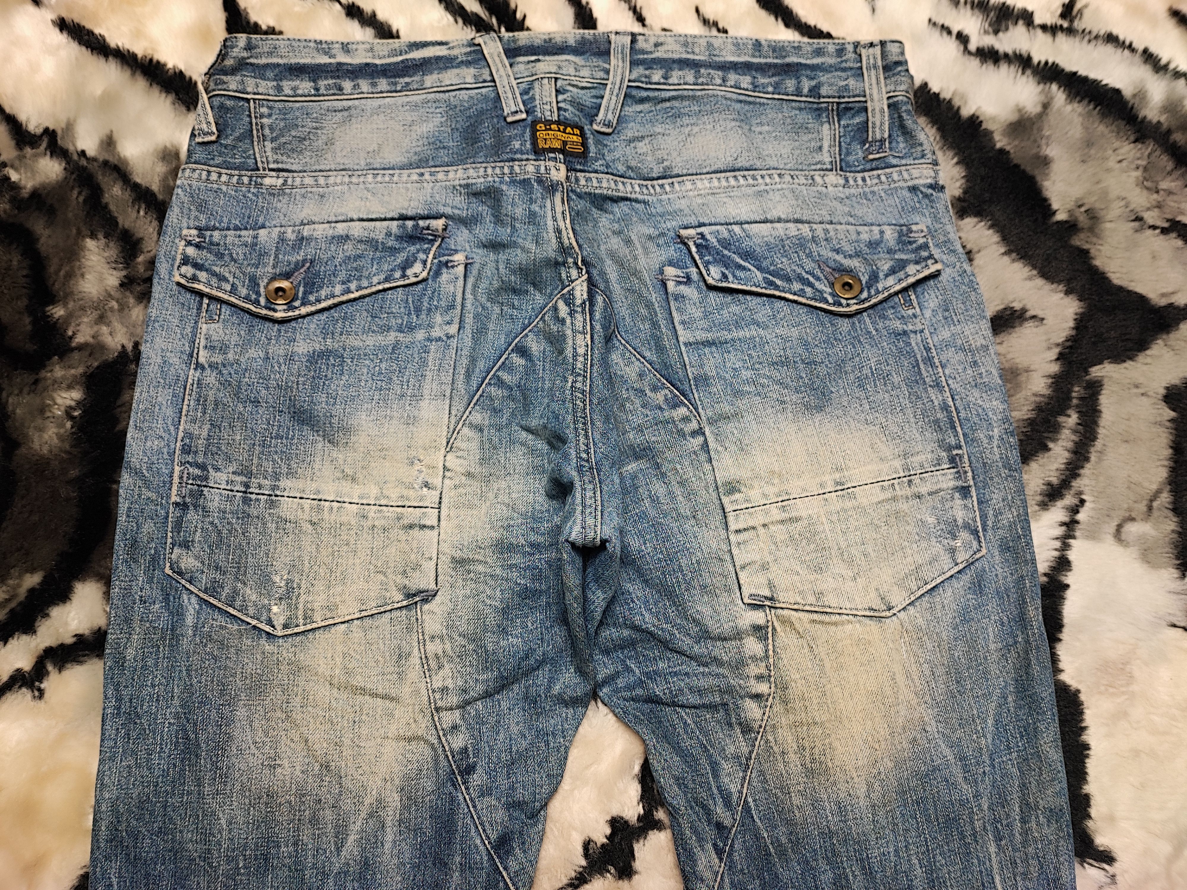 G-Star Distress Jeans by G Star Raw Cargo Biker 34x32 Size US 34 / EU 50 - 13 Thumbnail
