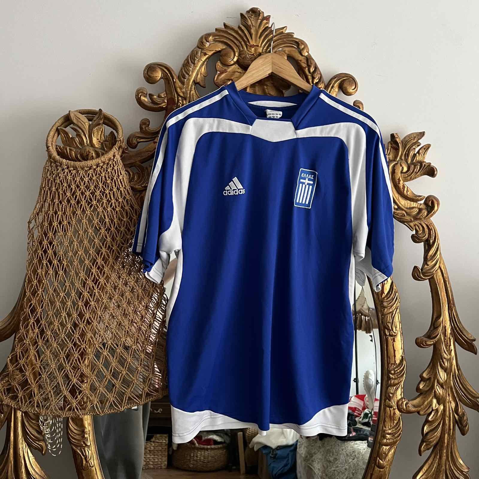 Adidas Vintage Adidas Greece National Team 2004 Home Jersey Sz M Size US M / EU 48-50 / 2 - 1 Thumbnail