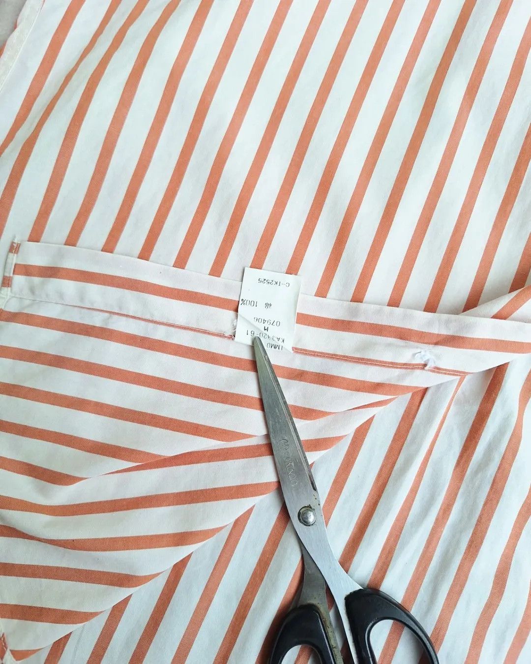 Issey Miyake × Japanese Brand × Vintage Vintage Issey Miyake Design Studio Orange Stripe Shirt Size US L / EU 52-54 / 3 - 6 Thumbnail