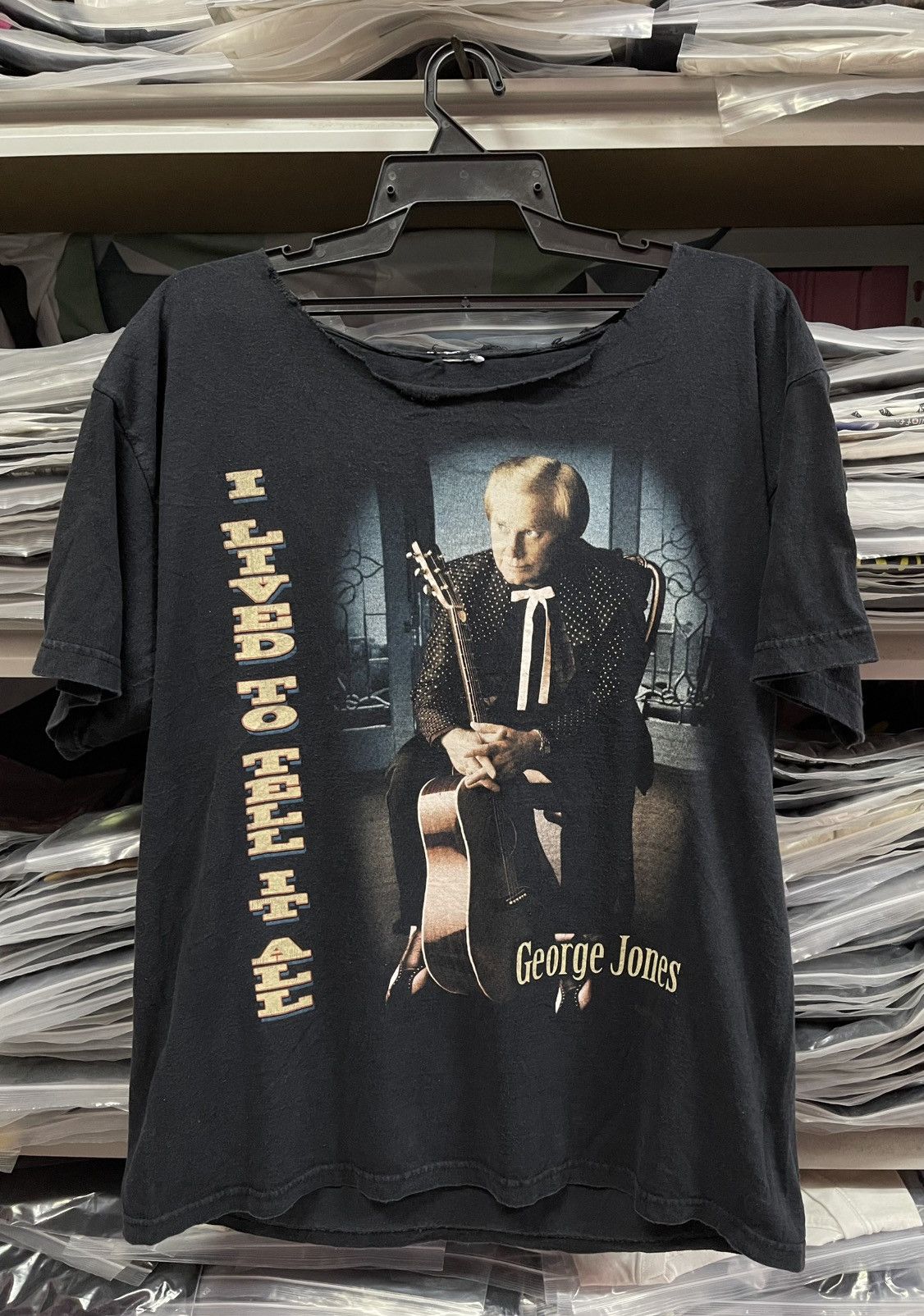 Vintage Vintage George Jones " I Lived To Tell It All Tour "🔥🔥🔥 Size US XL / EU 56 / 4 - 1 Thumbnail