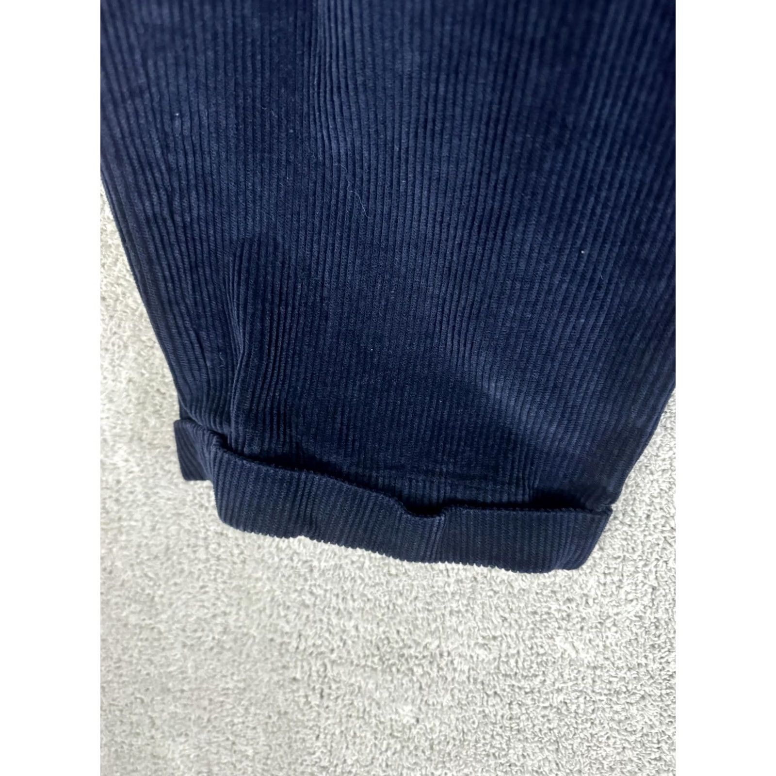 Brooks Brothers Brooks Brothers Elliot Corduroy Dress Pants Mens 35x30 Blue Pleated Cuffed Pockets Front Zip Tie Belt Loop Size US 35 - 6 Thumbnail