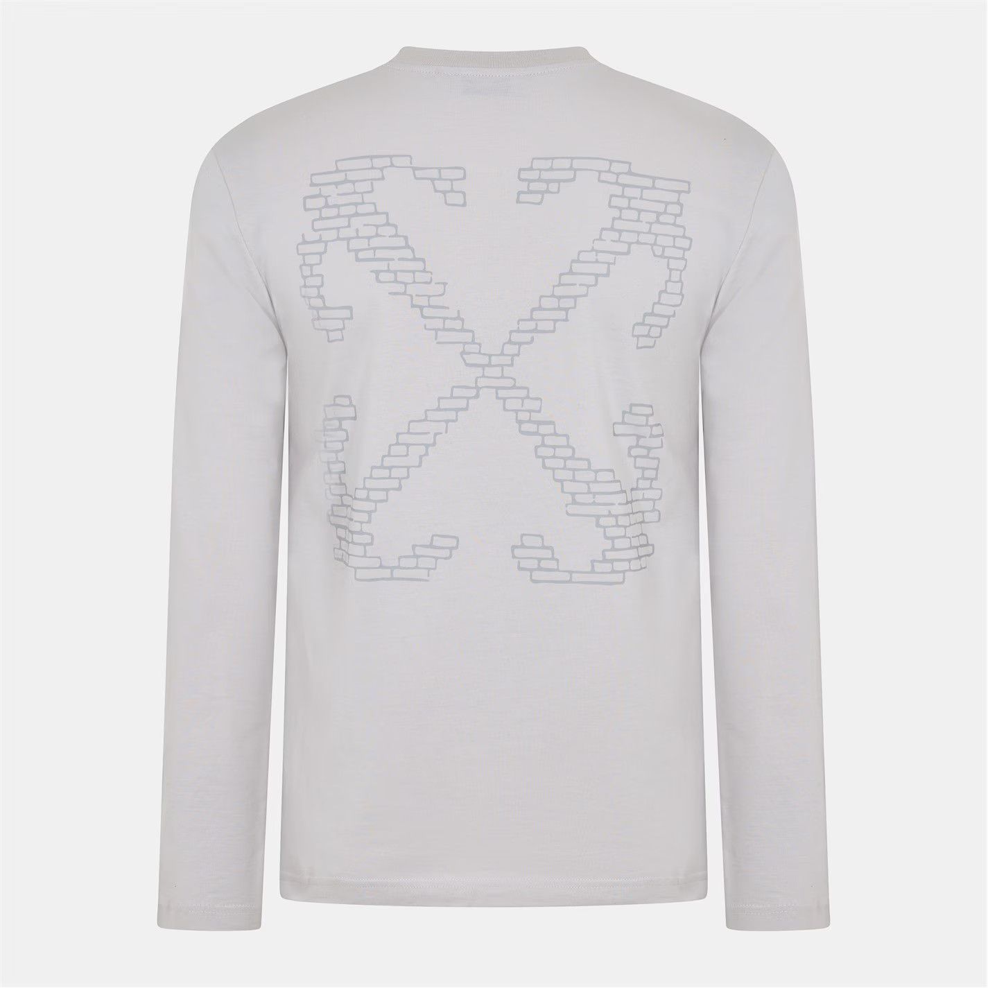 Off-White o1g2r1mq0226 Brick Skate T Long Sleeve T-Shirt In Grey Size US XS / EU 42 / 0 - 2 Thumbnail