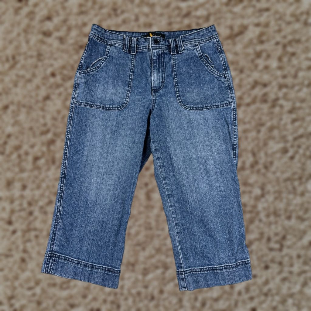 Gloria Vanderbilt Gloria Vanderbilt Women's Capris 6 Blue Denim Cotton Stretch Classic Retro 2010s Girls Size 28" / US 6 / IT 42 - 1 Thumbnail