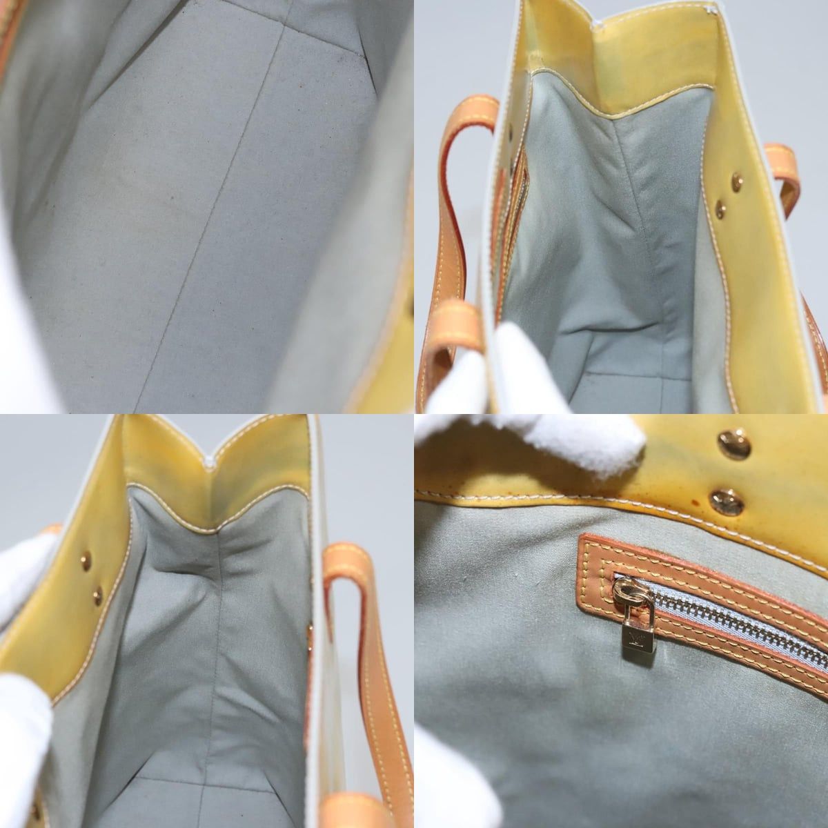 Louis Vuitton LOUIS VUITTON Monogram Vernis Reade MM Hand Bag Gris M91142 Size ONE SIZE - 12 Thumbnail