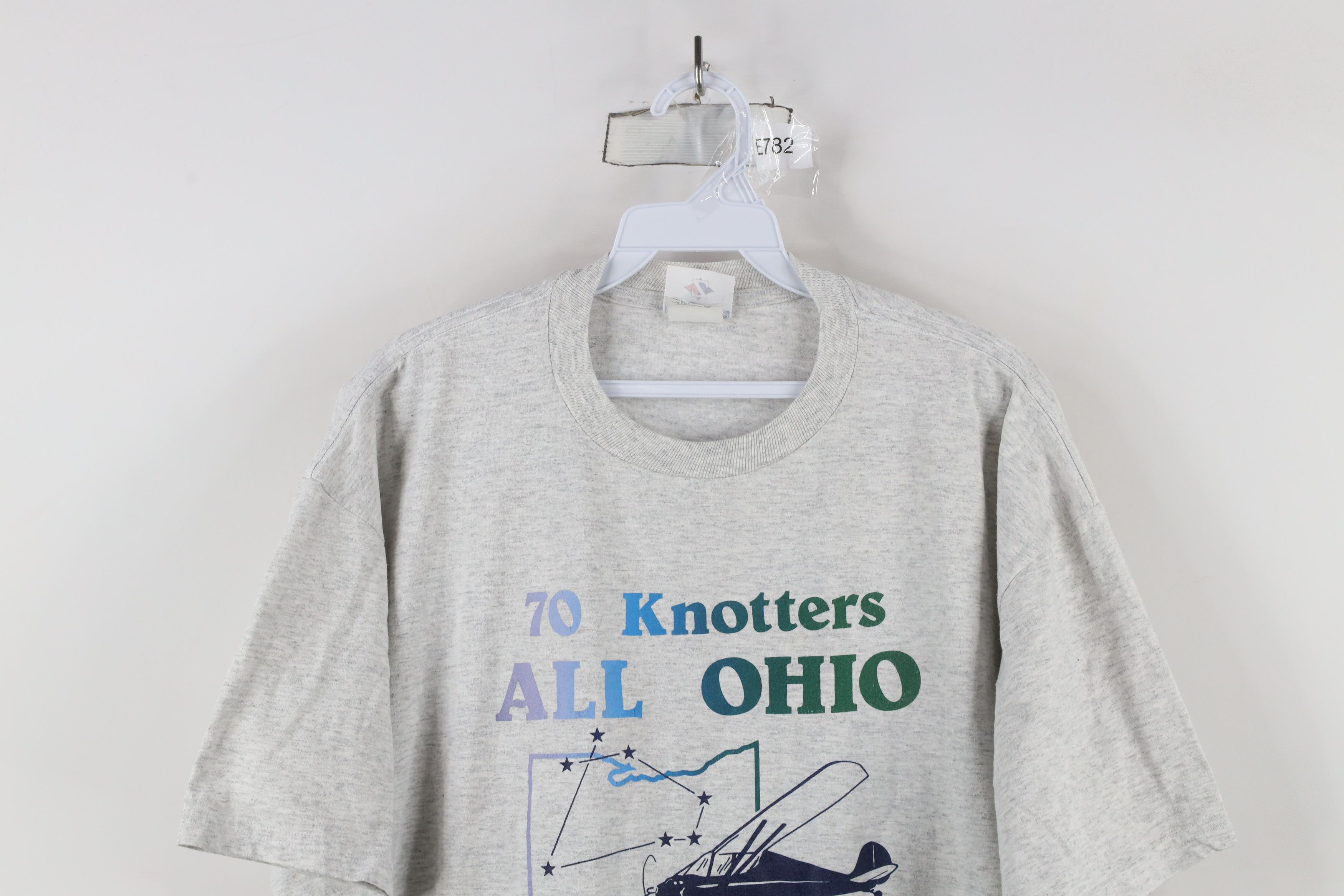 Vintage Vintage 90s All Ohio Airplane Short Sleeve T-Shirt Gray Size US XL / EU 56 / 4 - 2 Thumbnail