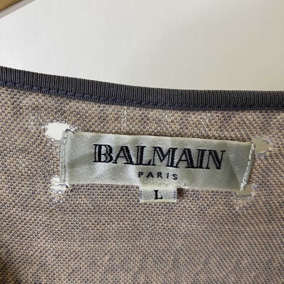 Balmain Balmain Paris Single Pocket Nice Patterned LS T Shirt Size US XL / EU 56 / 4 - 3 Thumbnail