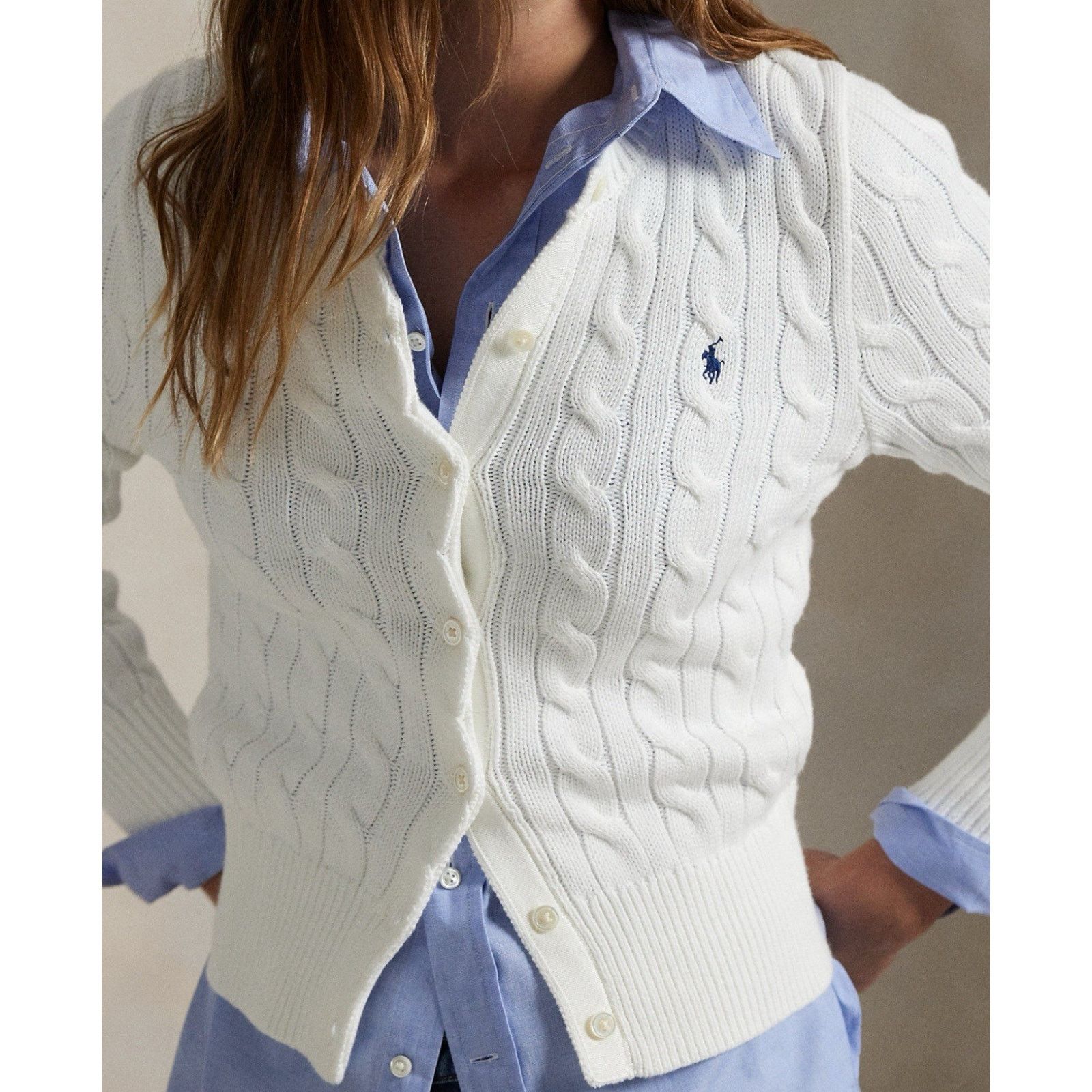 Ralph Lauren NWT Polo Ralph Lauren Cable Knit Cardigan Sweater White XS Size XS / US 0-2 / IT 36-38 - 6 Thumbnail