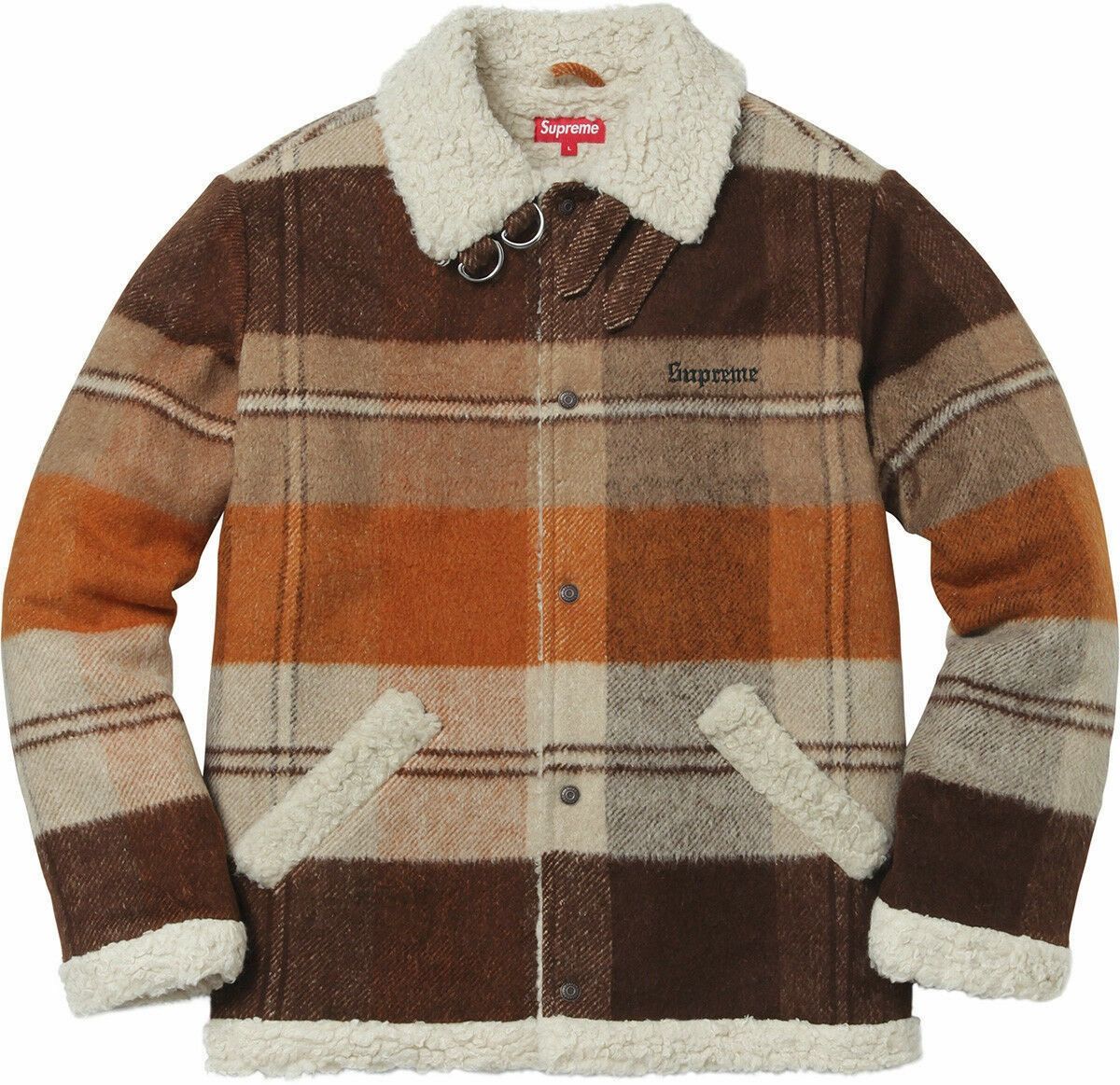 Supreme Plaid Shearling Bomber Jacket Size US XL / EU 56 / 4 - 5 Thumbnail