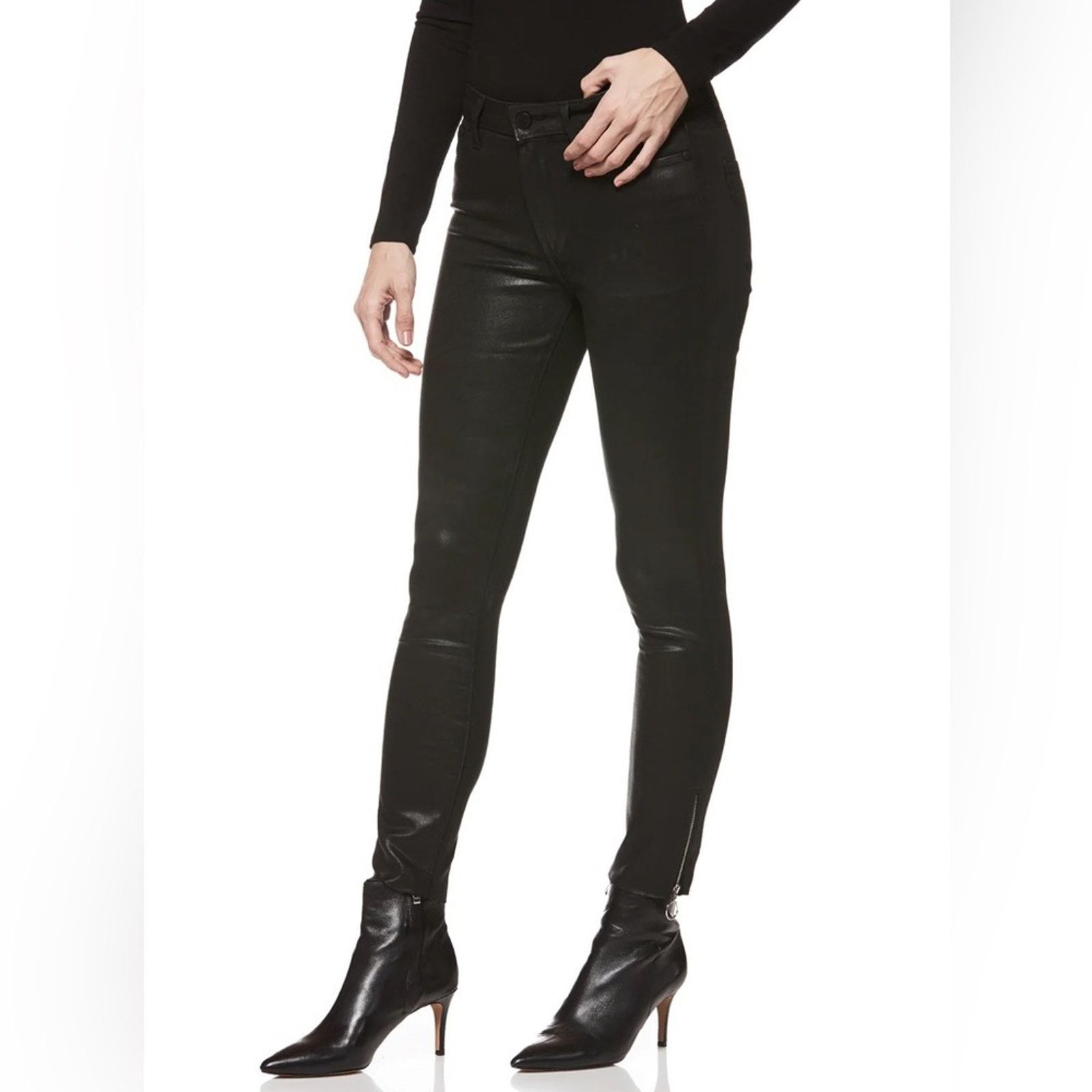 Paige Hoxton Ankle Peg Ankle Zip Black Fog Luxe Coating Size 32" / US 10 / IT 46 - 1 Thumbnail