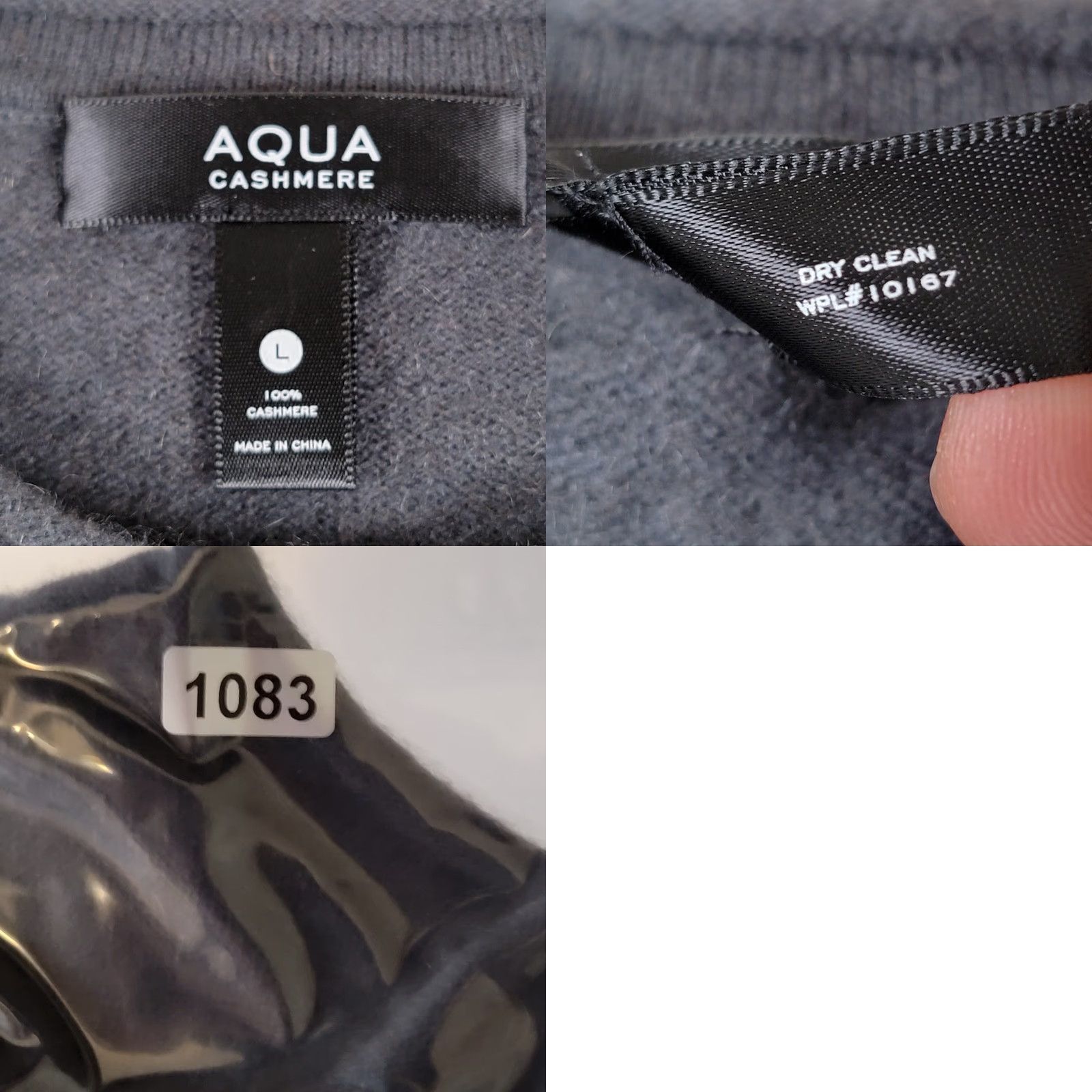 AQUA VINTAGE Aqua Cashmere High Low Cashmere Sweater Peacoat Gray Large Size L / US 10 / IT 46 - 9 Thumbnail
