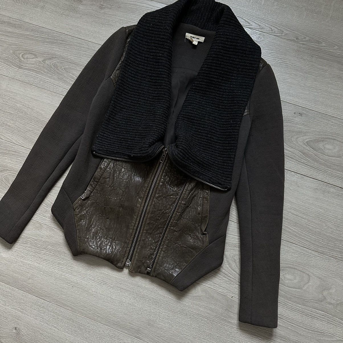 Helmut Lang Helmut Lang Leather and Wool Jacket Rare Women’s Size:S Size S / US 4 / IT 40 - 5 Thumbnail