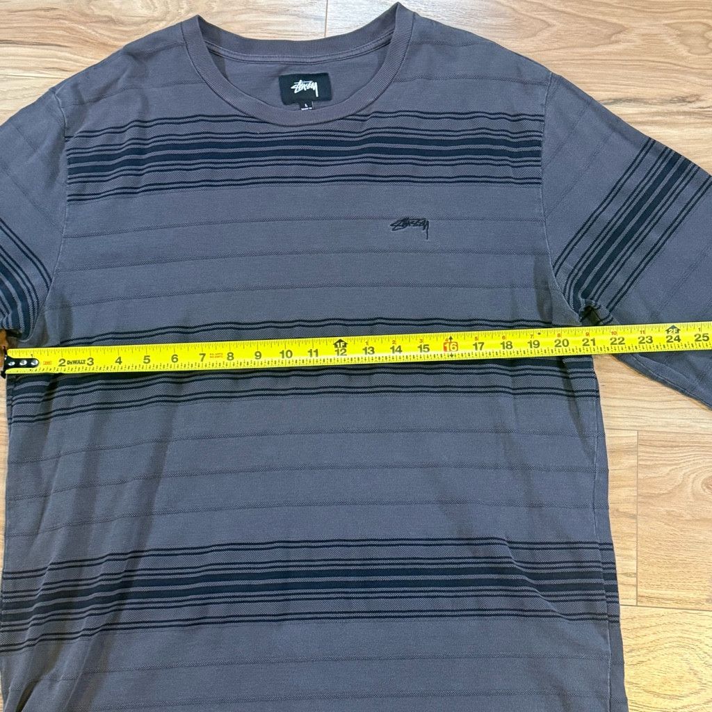 Other Stüssy Men’s L Striped Long Sleeve Crewneck Tee Size US L / EU 52-54 / 3 - 5 Thumbnail