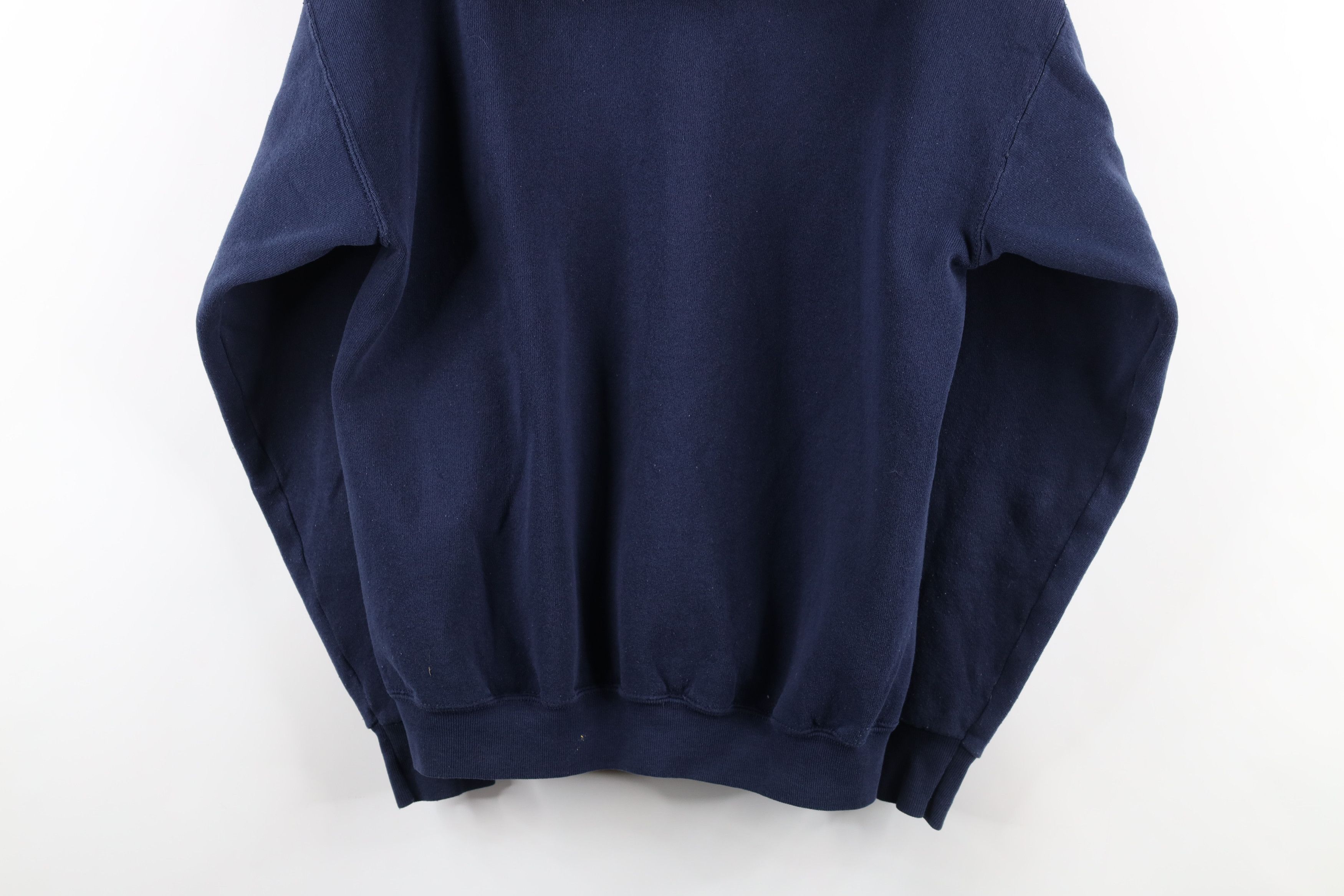 Vintage Vintage 90s Streetwear Blank Full Zip Hoodie Sweatshirt Blue Size US M / EU 48-50 / 2 - 14 Thumbnail