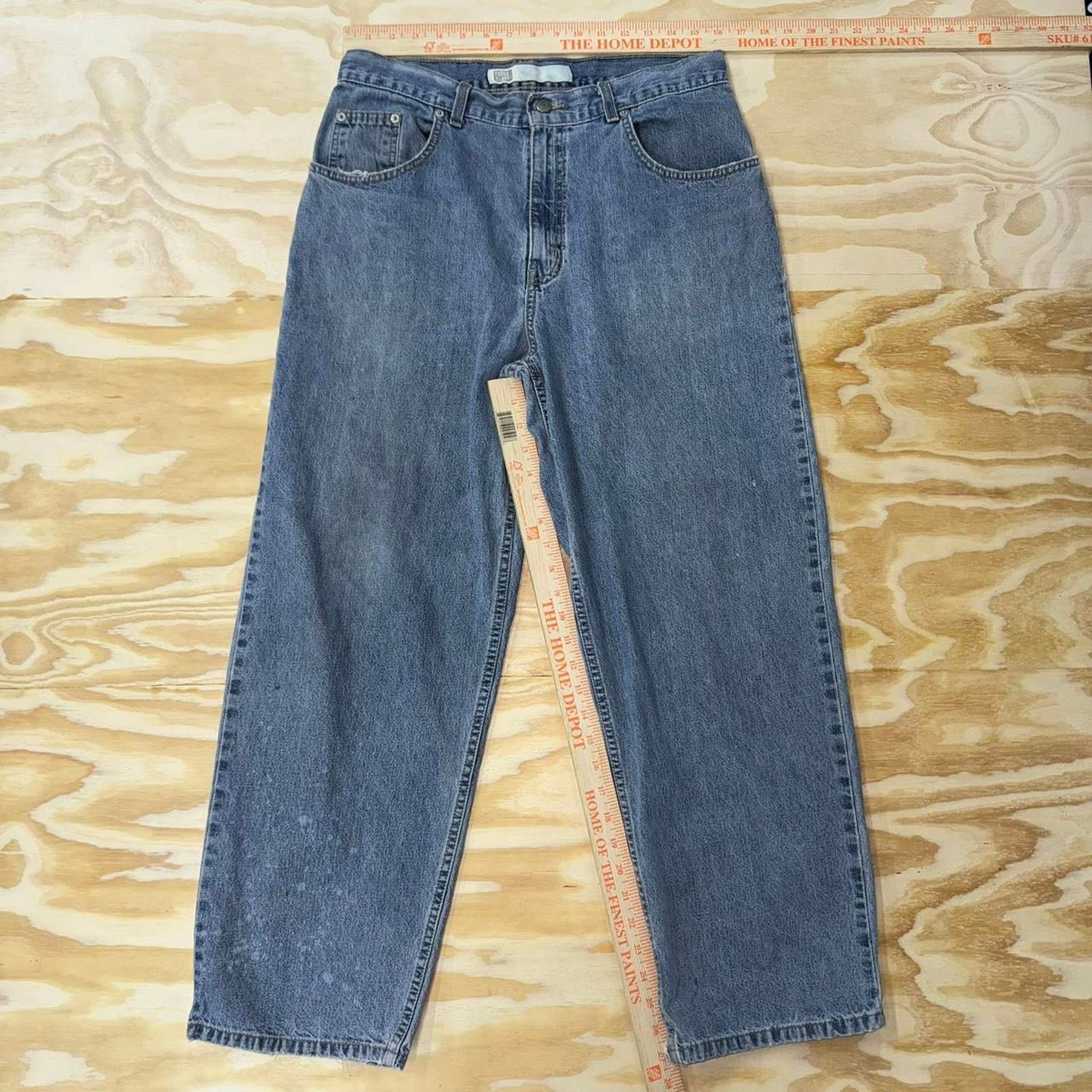 Faded Glory Vintage y2k faded glory light wash 00s wide leg baggy pants Size US 33 - 3 Thumbnail