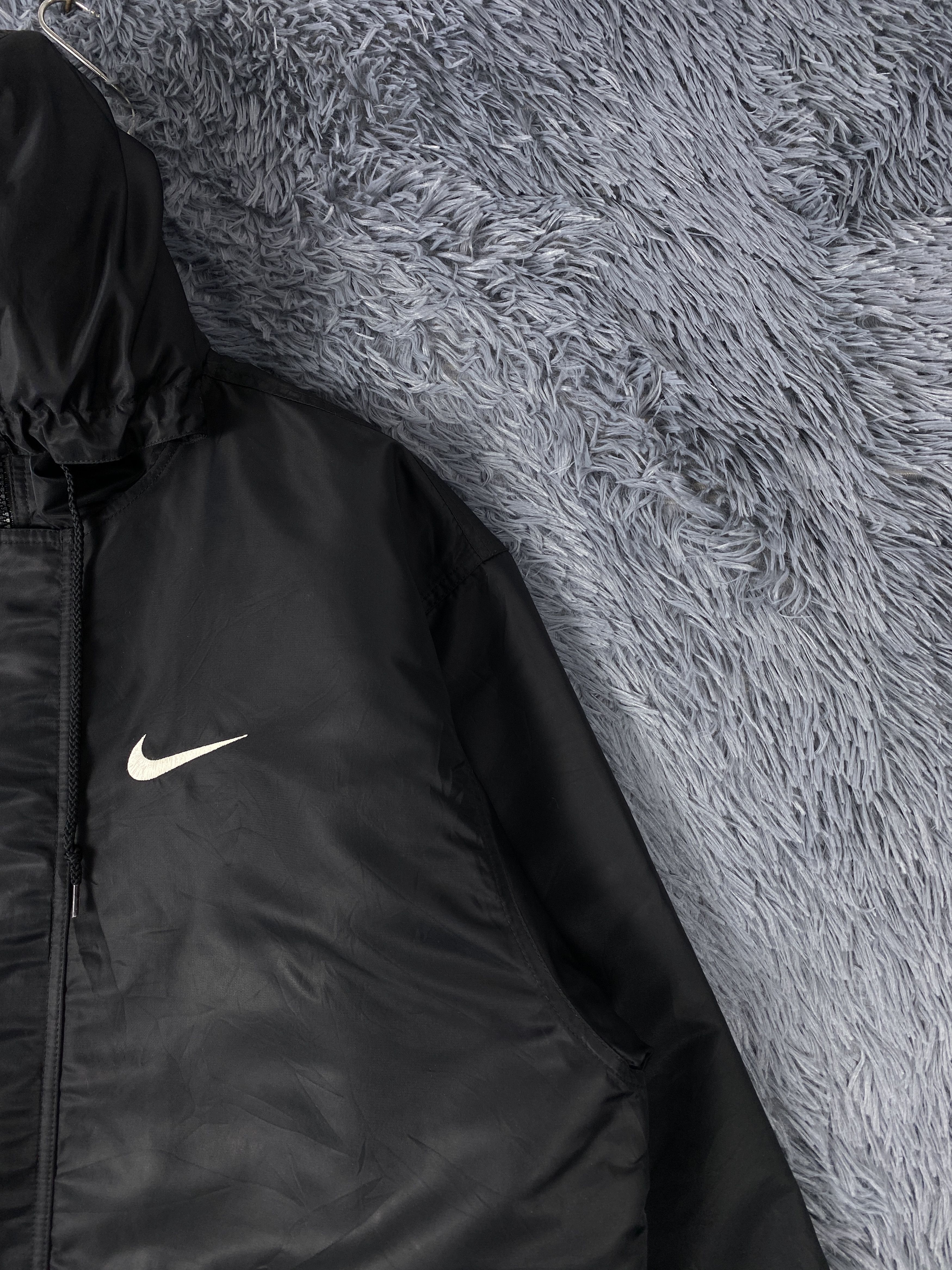 Nike Vintage 90s Nike Big Swoosh Sherpa Lining Long Jacket K0122 Size US XL / EU 56 / 4 - 5 Thumbnail