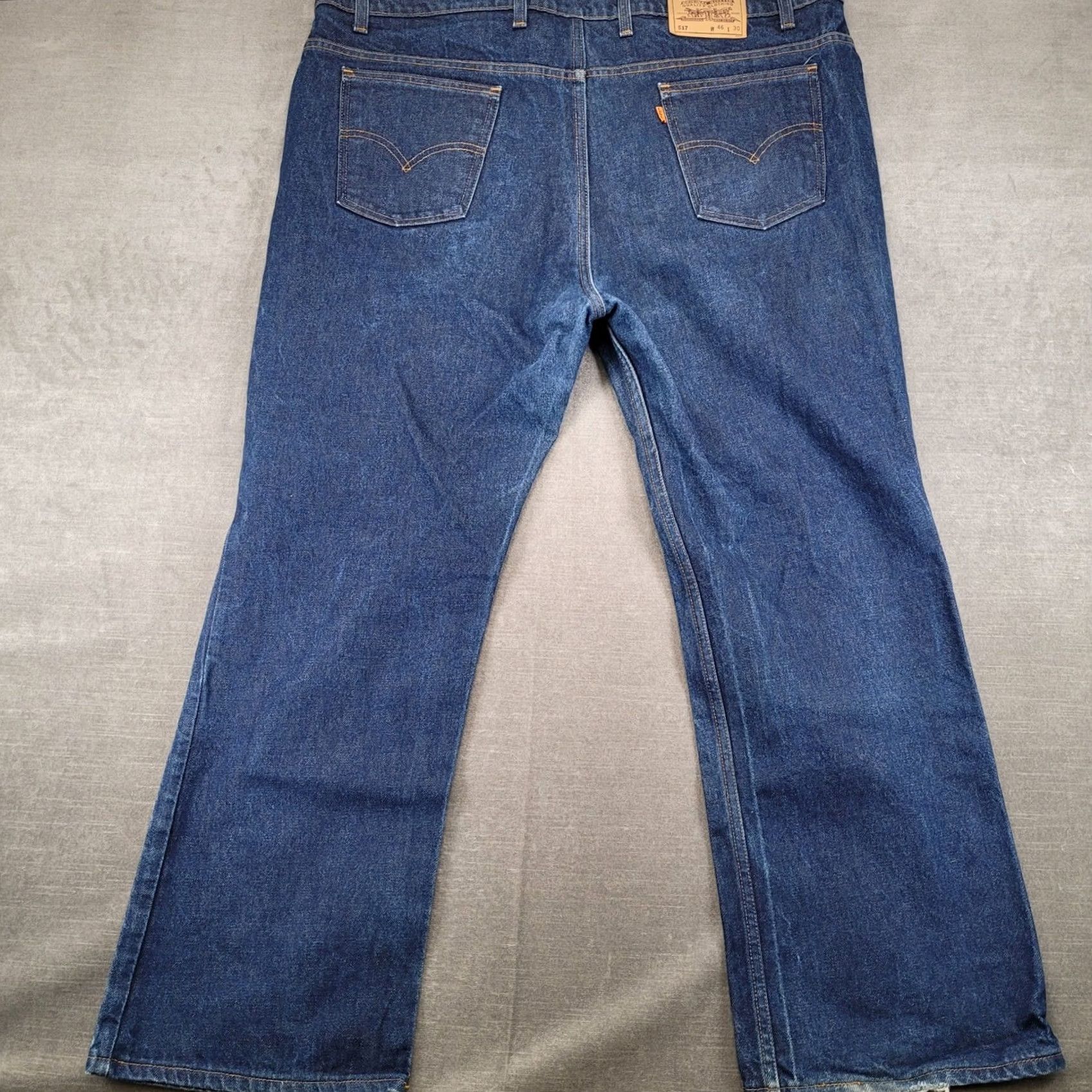 Levi's VINTAGE Levis 517 Orange Tab Mens 46x30 Blue Denim Bootcut Jeans Made USA 1096 Size US 30 / EU 46 - 7 Thumbnail