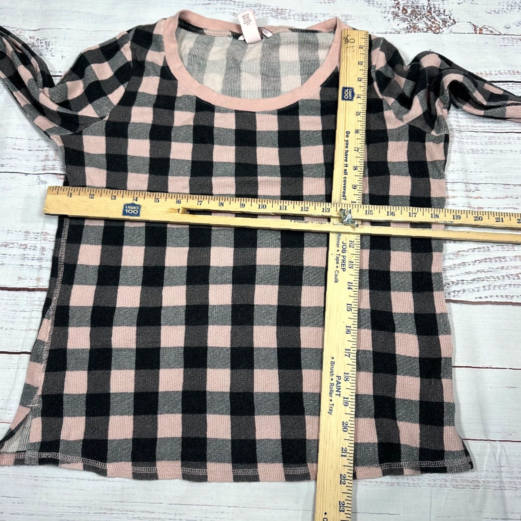 Victoria's Secret Victoria's Secret Womens Long Sleeve Waffle Knit Lounge Top Sz Small Pink Black Shirt Womens XS? Size S / US 4 / IT 40 - 2 Thumbnail