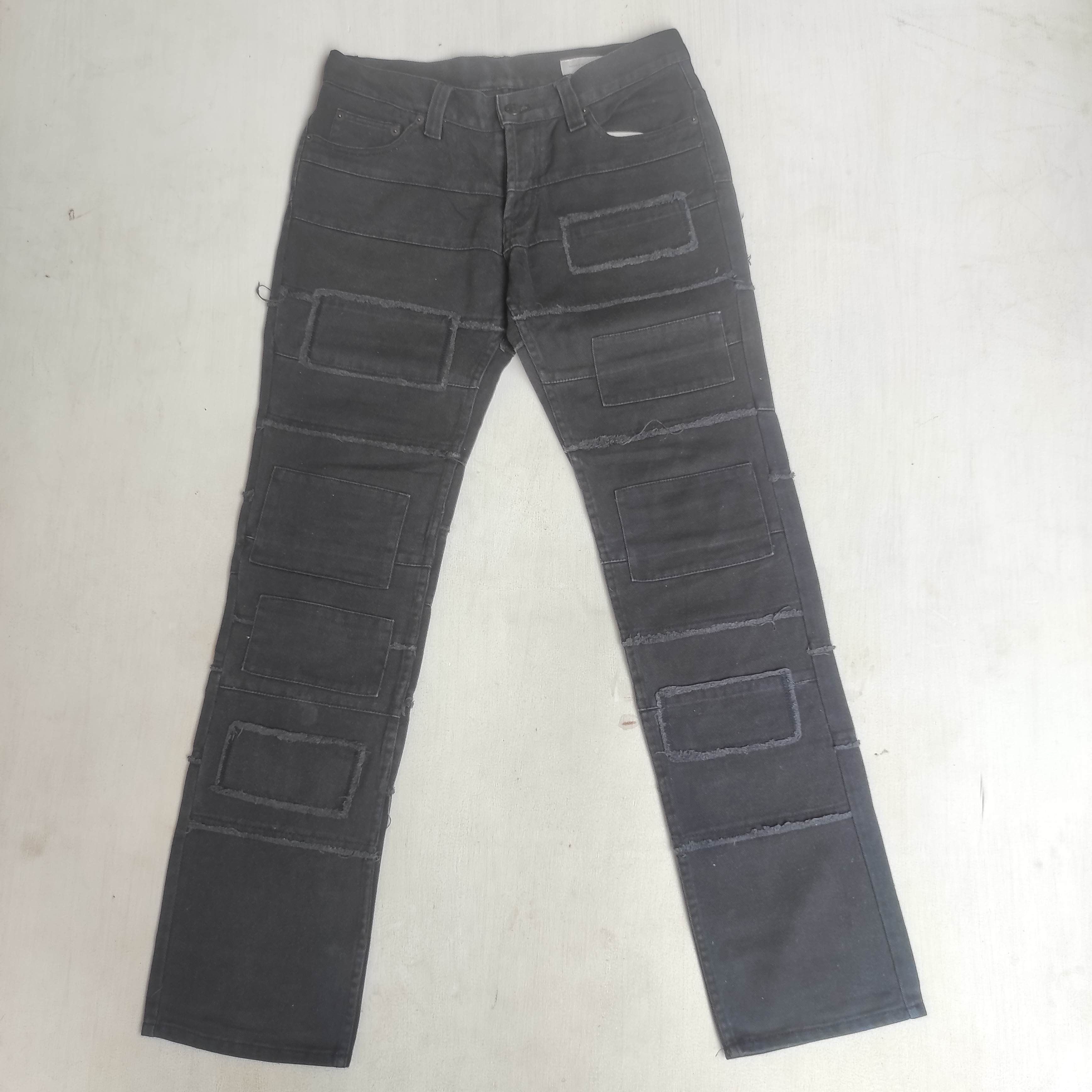 Hysteric Glamour Vintage World Wide Love Patchwork Hagi Denim Jeans Size US 30 / EU 46 - 3 Thumbnail
