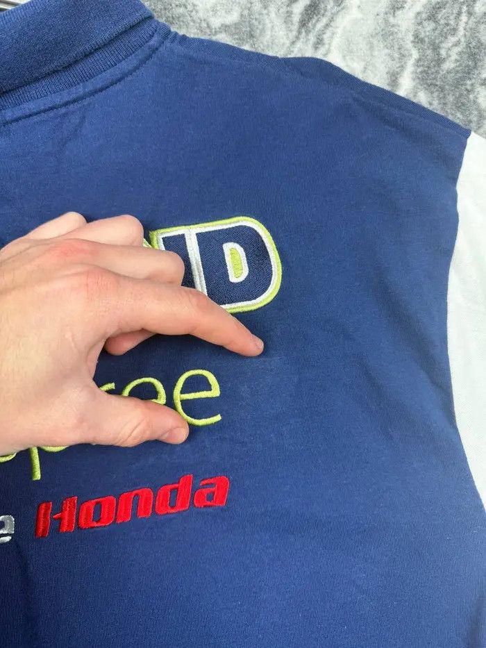 Honda Vintage Ten Kate Honda Racing Polo Shirt Motobike To52land Size US XL / EU 56 / 4 - 16 Thumbnail