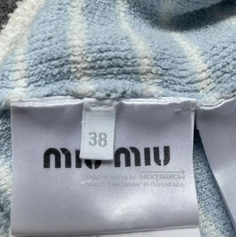 Miu Miu Miu Miu Summer Blue Nylon T-Shirt . Size M / US 6-8 / IT 42-44 - 5 Thumbnail