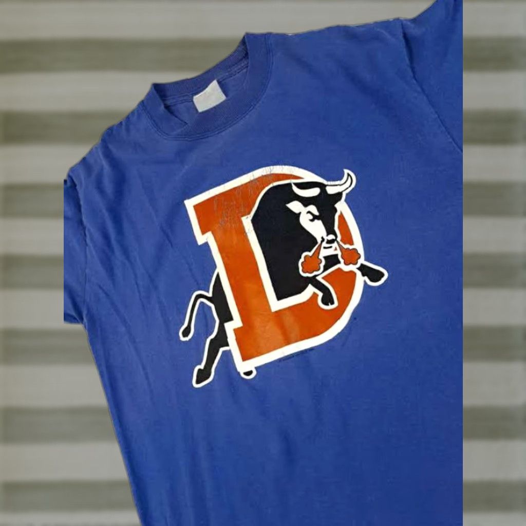 Vintage VINTAGE Durham Bulls Majestic T-Shirt Medium M Men Blue 1990s Bulls Logo Shirt Mens Size US M / EU 48-50 / 2 - 1 Thumbnail