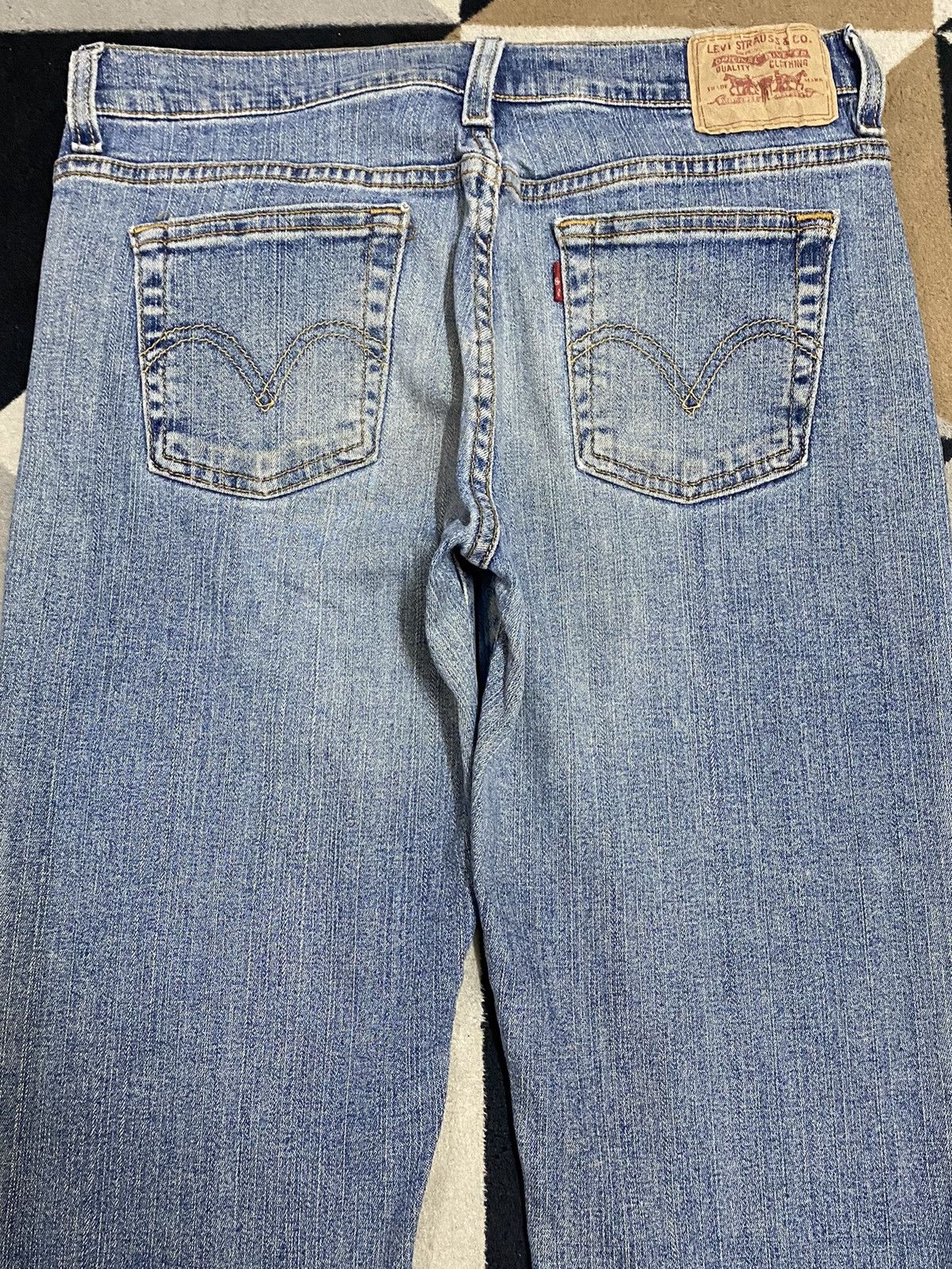 Levi's Vintage Levis Blue Wash Flare Jeans Size 29" - 4 Thumbnail